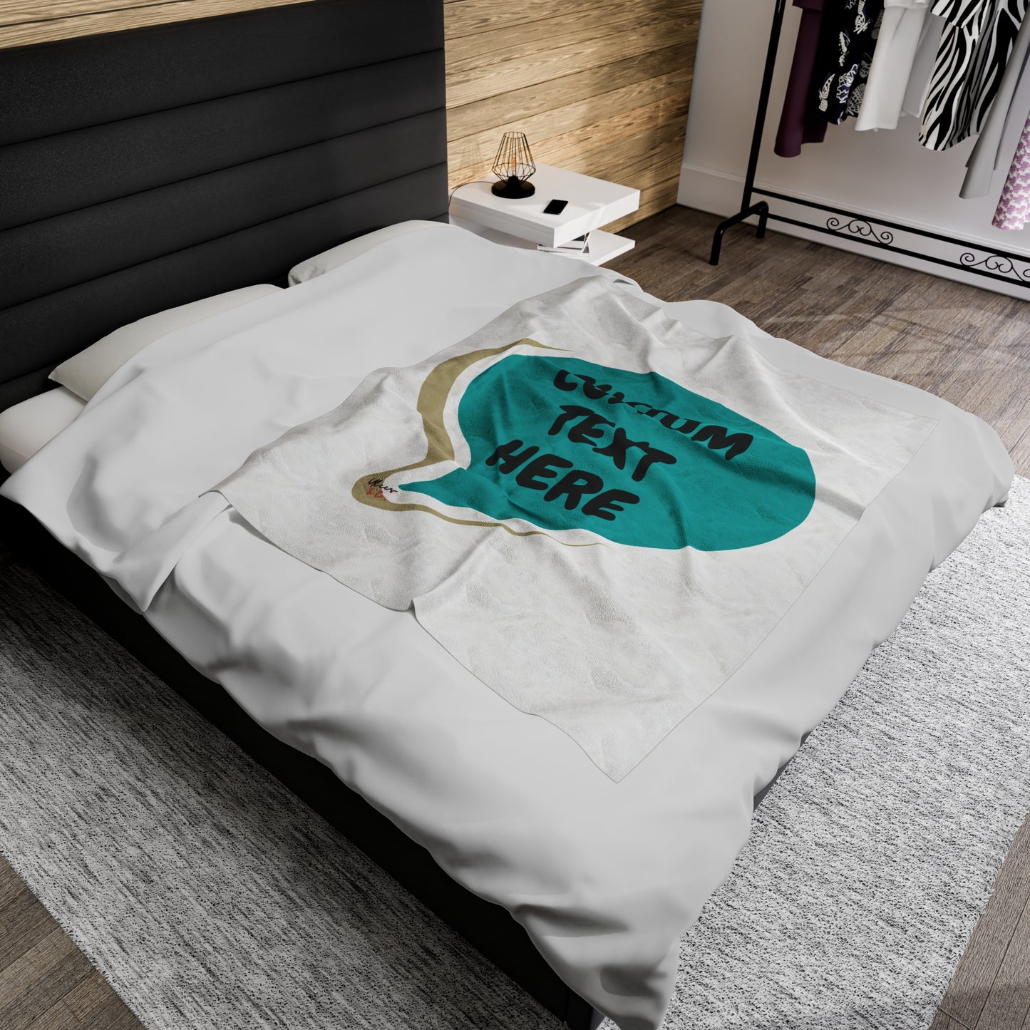 PERSONALIZE BLANKET IN SPEECH BUBBLE CUSTOM VELVETEEN PLUSH BLANKET CUSTOMIZE BLANKET FOR GIFT
