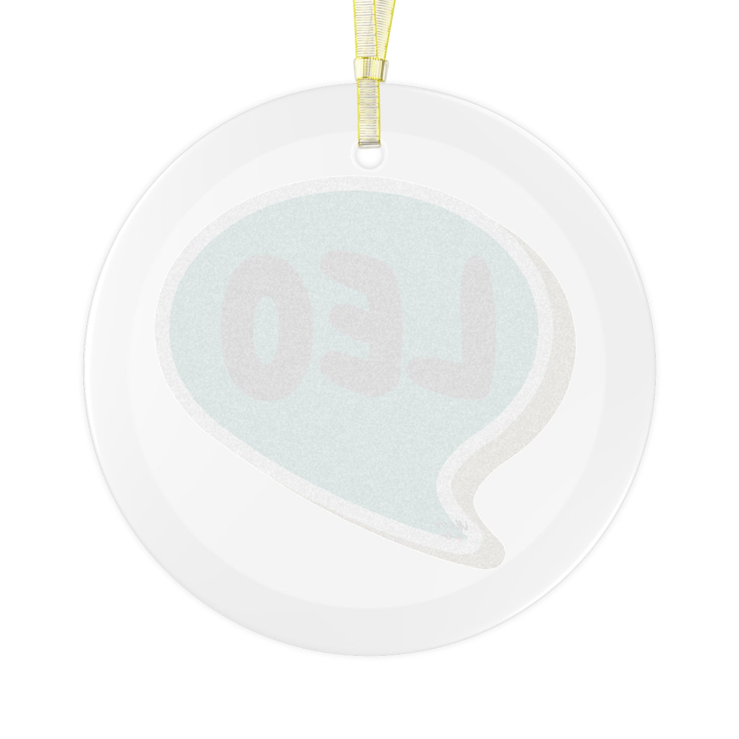 LEO ZODIAC SIGN GLASS ORNAMENT IN SPEECH BUBBLE STYLE ASTROLOGY LEO SIGNS BIRTHDAY GIFT HOLIDAY SEASON GIFT HOME DECOR TREE DECORATIONS