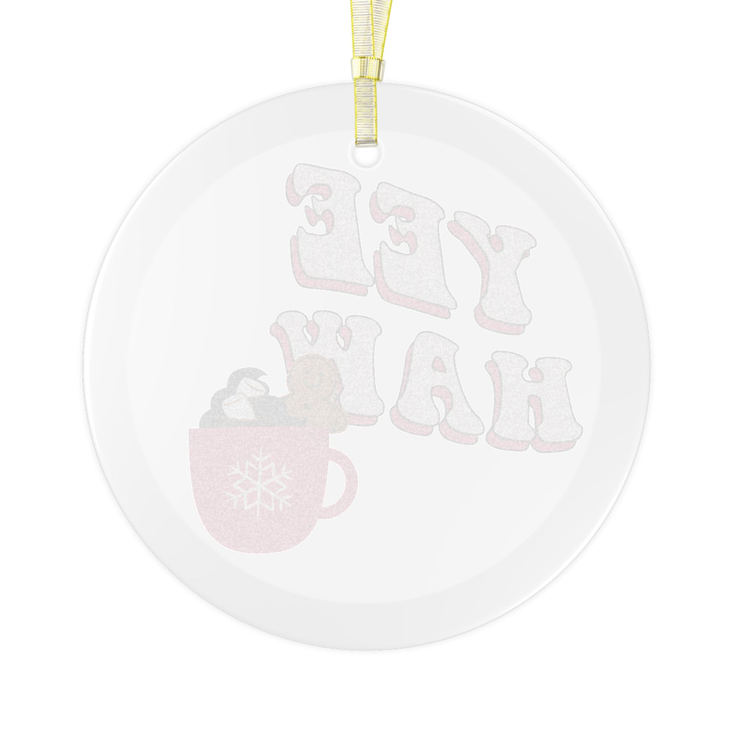 YEE HAW GINGERBREAD MAN GLASS ORNAMENT FOR HOLIDAY DECORATION CHRISTMAS GIFT FOR DECORATION