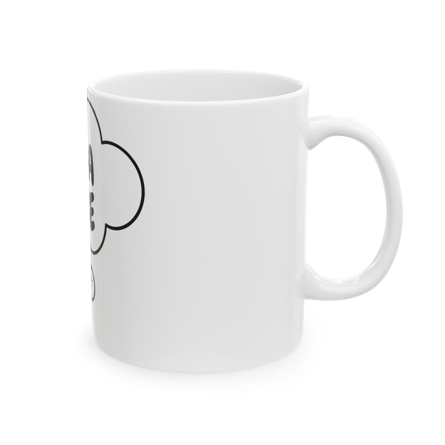 YOGA BABE COFFEE MUG IN THOUGHT BUBBLE LOVE YOGA AND COFFEE YOGA BABE COFFEE MUG IN THOUGHT BUBBLE CERAMIC 11oz COFFEE DRINKER MUG FOR YOGI