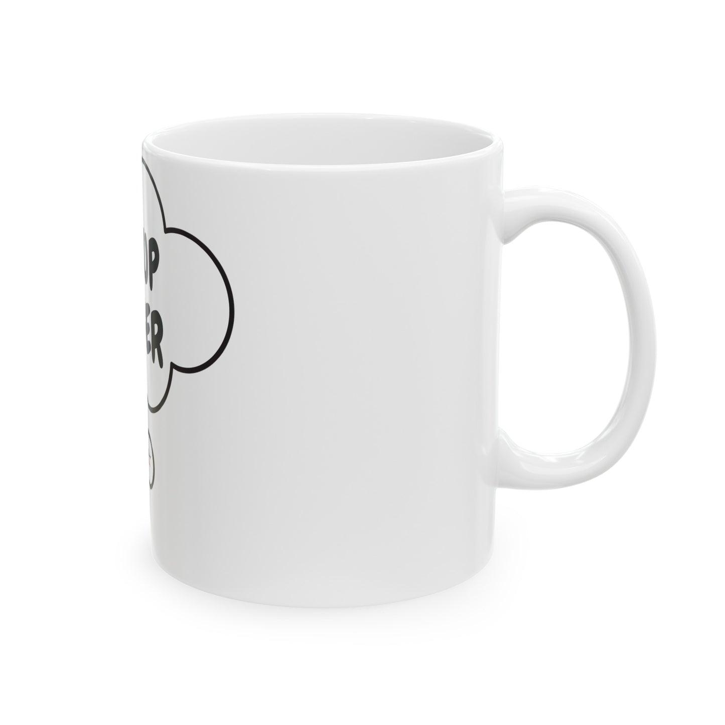 MAKEUP BLOGGER COFFEE MUG IN THOUGHT BUBBLE FOR MAKEUP BLOGGER IN THOUGHT BUBBLE CERAMIC 11oz COFFEE LOVER FOR MAKEUP LOVER MAKEUP INFLUENCER GIFT CREATORS