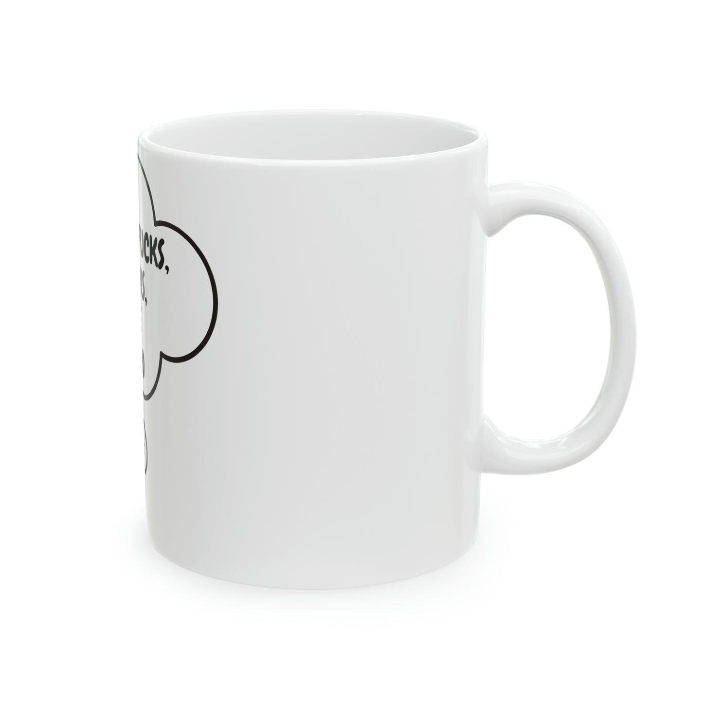 OUT OF OLD FUCKS, NEW FUCKS AND FUTURE FUCKS TOO COFFEE MUG IN THOUGHT BUBBLE 11oz CERAMIC MUG SARCASTIC GIFTS FUNNY SAYINGS MUGS