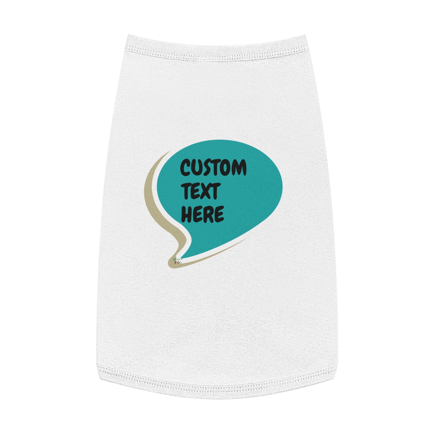 CUSTOMIZED PET TANK TOP TANK SHIRT IN SPEECH BUBBLE PERSONALIZED GRAPHIC UNISEX TANK T-SHIRT FOR DOGS SHIRTS GIFTS FOR CUSTOM PETS SHIRTS FOR PUPPIES DOG  CLOTHING