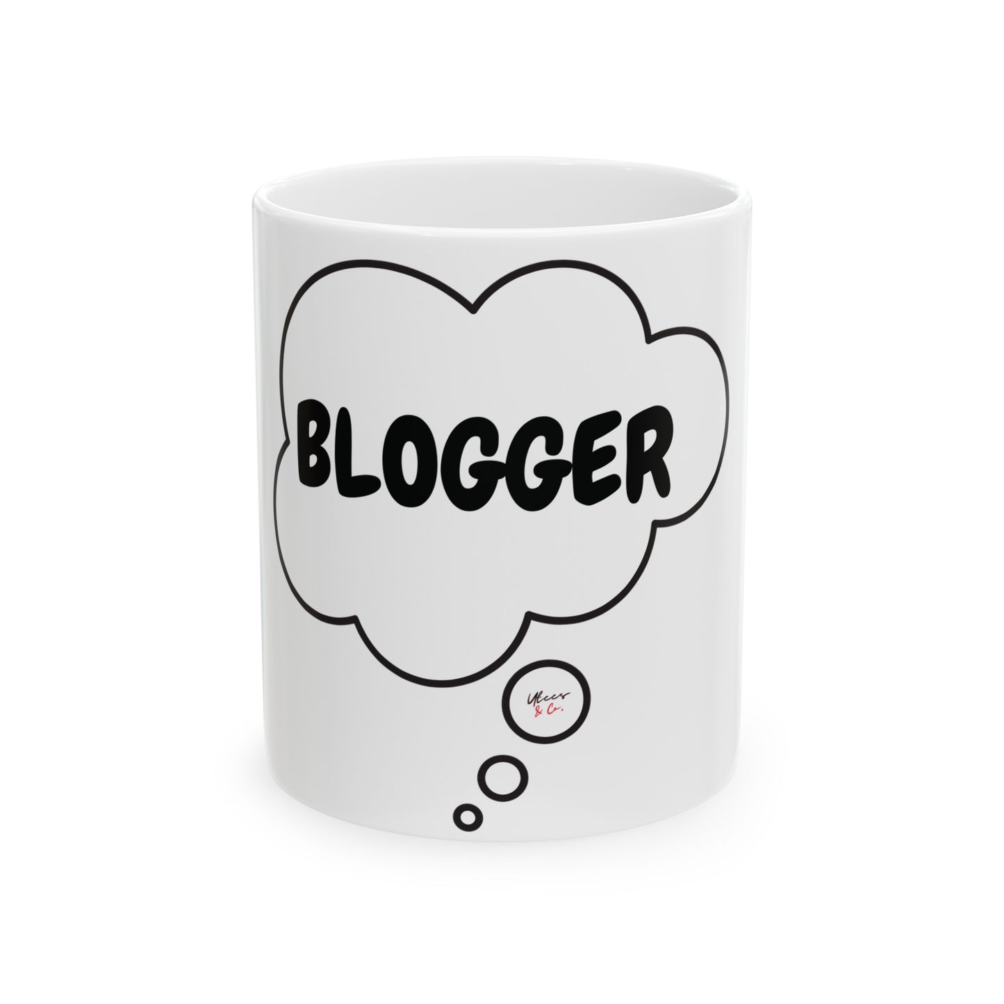 BLOGGER COFFEE MUG GIFT FOR BLOGGER IN THOUGHT BUBBLE CERAMIC 11oz INFLUENCER GIFT COFFEE MUG FOR SOCIAL MEDIA BLOGGER INFLUENTIAL CREATIVES