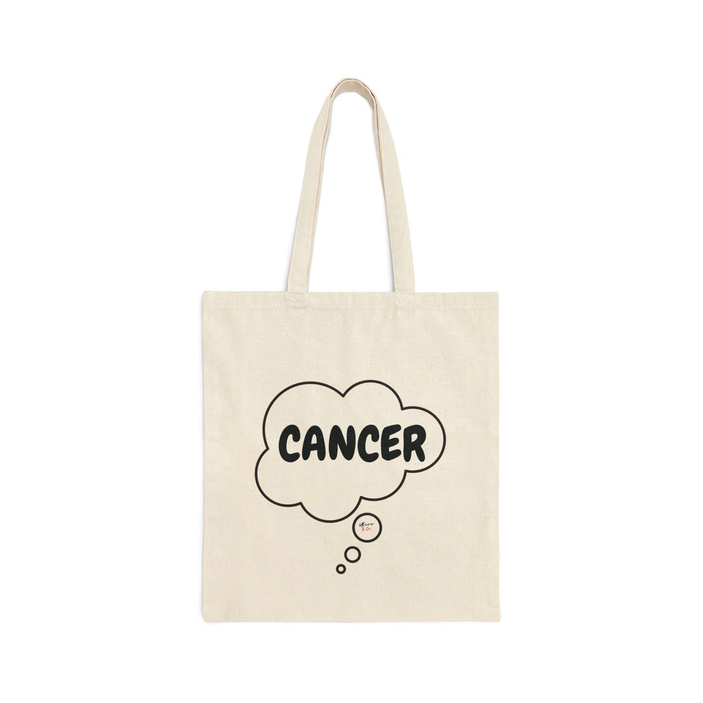 CANCER ZODIAC SIGN TOTE BAG IN THOUGHT BUBBLE CANCER ZODIAC HOROSCOPE SIGN COTTON CANVAS TOTE BAG BIRTHDAY GIFT TOTE BAG