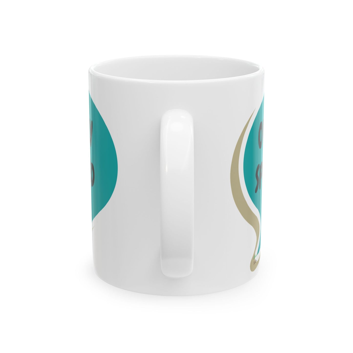 OVERLY SPOILED COFFEE MUG IN SPEECH BUBBLE 11oz CERAMIC MUG COFFEE LOVER MUG FUNNY SAYINGS MUG SARCASTIC SAYINGS MUG GIFT CAFFEINE DRINKER