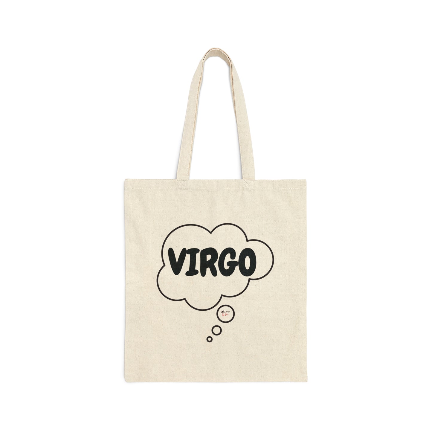 VIRGO ZODIAC SIGN TOTE BAG BIRTHDAY GIFT FOR VIRGO SIGN HOROSCOPE ZODIAC SIGN IN THOUGHT BUBBLE TOTE BAG