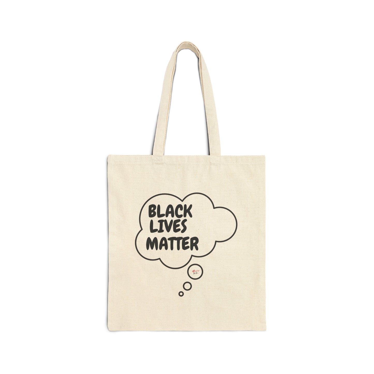 BLACK LIVES MATTER TOTE BAG IN THOUGHT BUBBLE BLM TOTE BAG BLACK LIVES MATTER COTTON CANVAS TOTE BAG