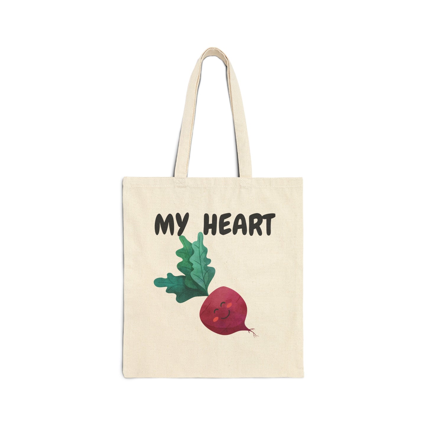 MY HEART BEET TOTE BAG COTTON CANVAS TOTE BAG