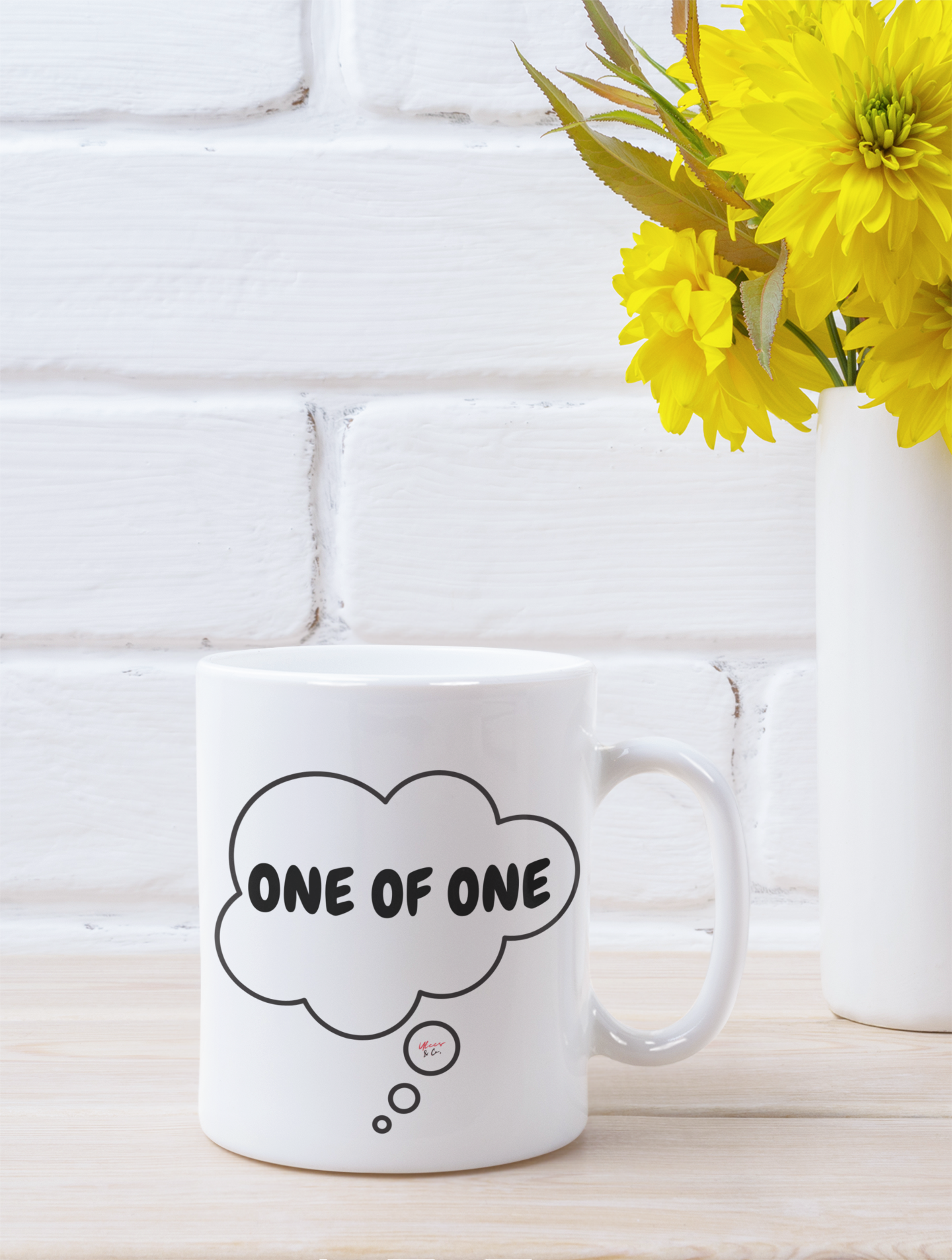 ONE OF ONE COFFEE MUG GIFT COFFEE DRINKER GIFT MUG ONE OF ONE IN THOUGHT BUBBLE BEVERAGE MUG FUNNY GIFT SARCASTIC GIFT FUNNY SAYING MUG FUNNY SAYING MUG CERAMIC MUG 11oz