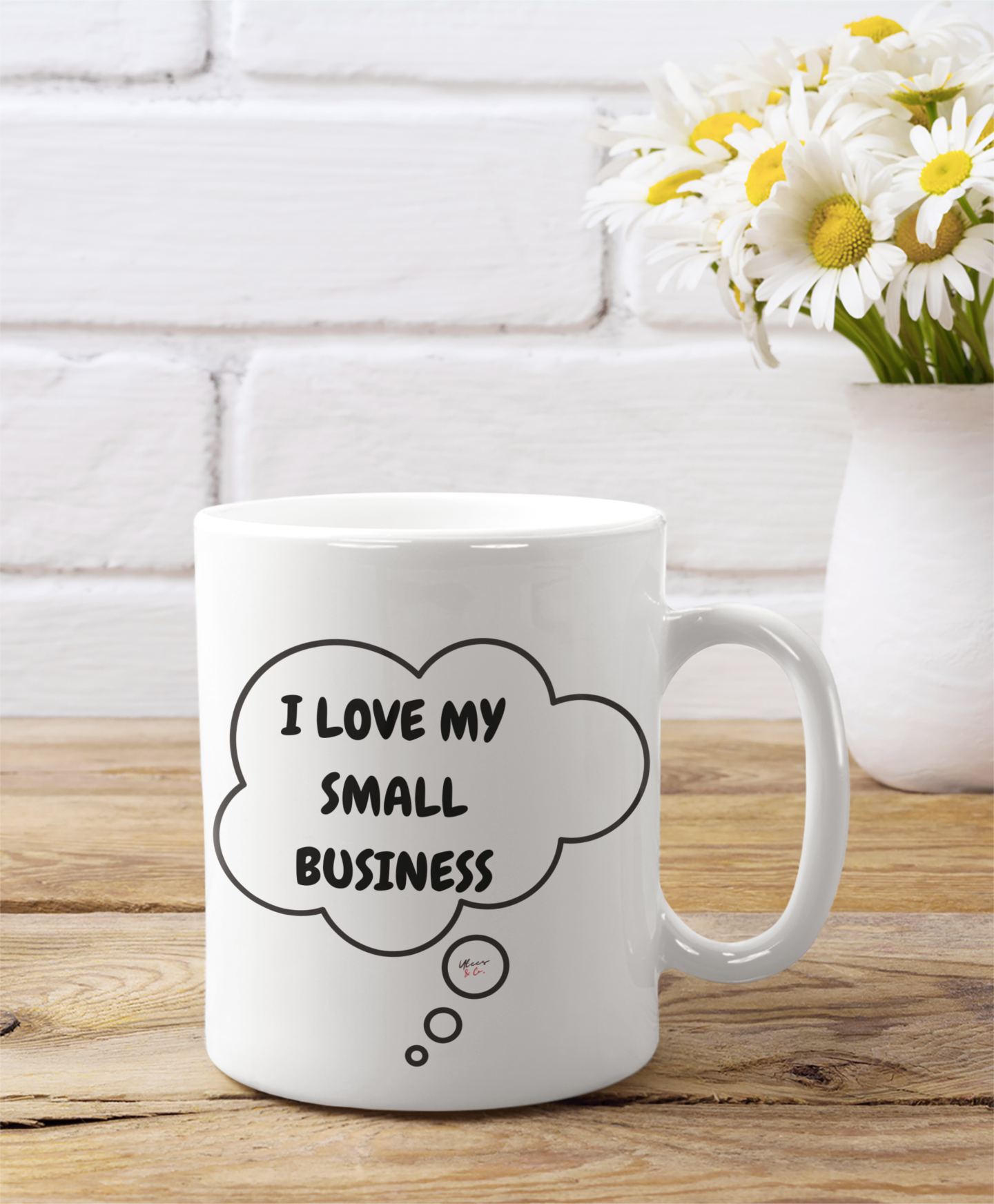 I LOVE MY SMALL BUSINESS COFFEE MUG GIFT FOR SMALL BUSINESS OWNER I LOVE MY SMALL BUSINESS IN THOUGHT BUBBLE CERAMIC 11oz ENTREPRENEUR GIFT FOR COFFEE LOVER COFFEE MUG