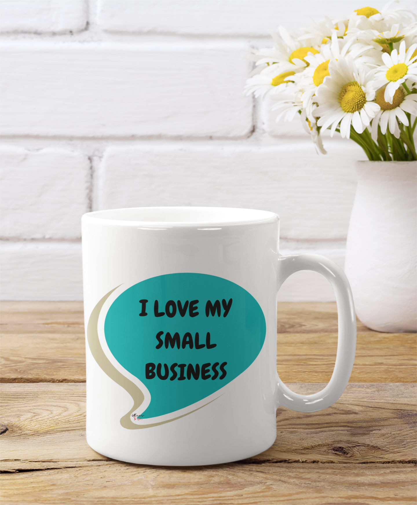 I LOVE MY SMALL BUSINESS COFFEE MUG FOR BOSS GIFT COFFEE MUG FOR SMALL BUSINESS OWNER IN SPEECH BUBBLE CERAMIC 11oz ENTREPRENEUR GIFT FOR COFFEE LOVER COFFEE MUG