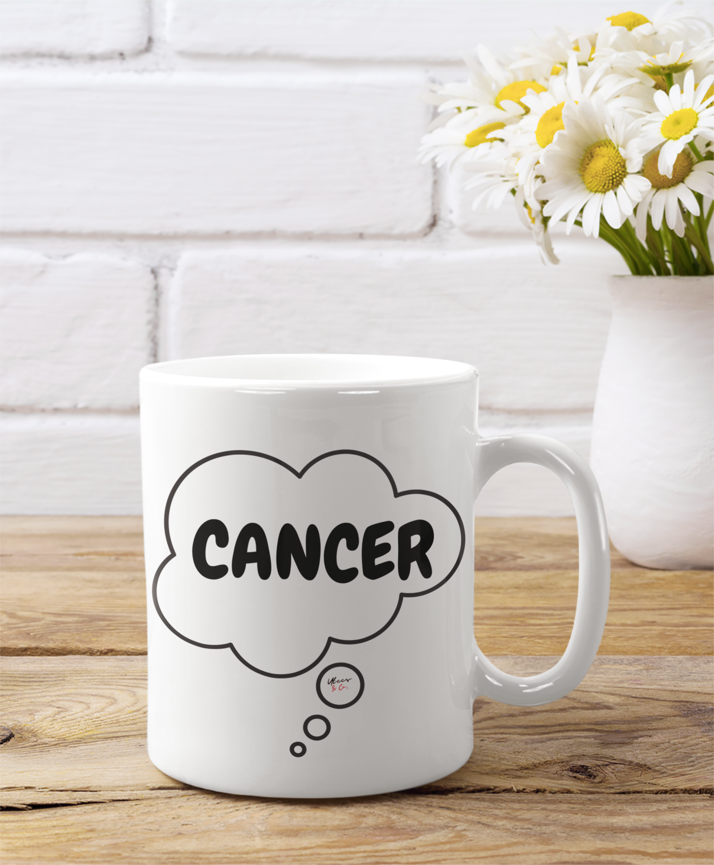 CANCER ZODIAC SIGN COFFEE MUG IN THOUGHT BUBBLE FOR BIRTHDAY SIGN CERAMIC MUG 11oz CANCER HOROSCOPE ZODIAC SIGN COFFEE MUG GIFT