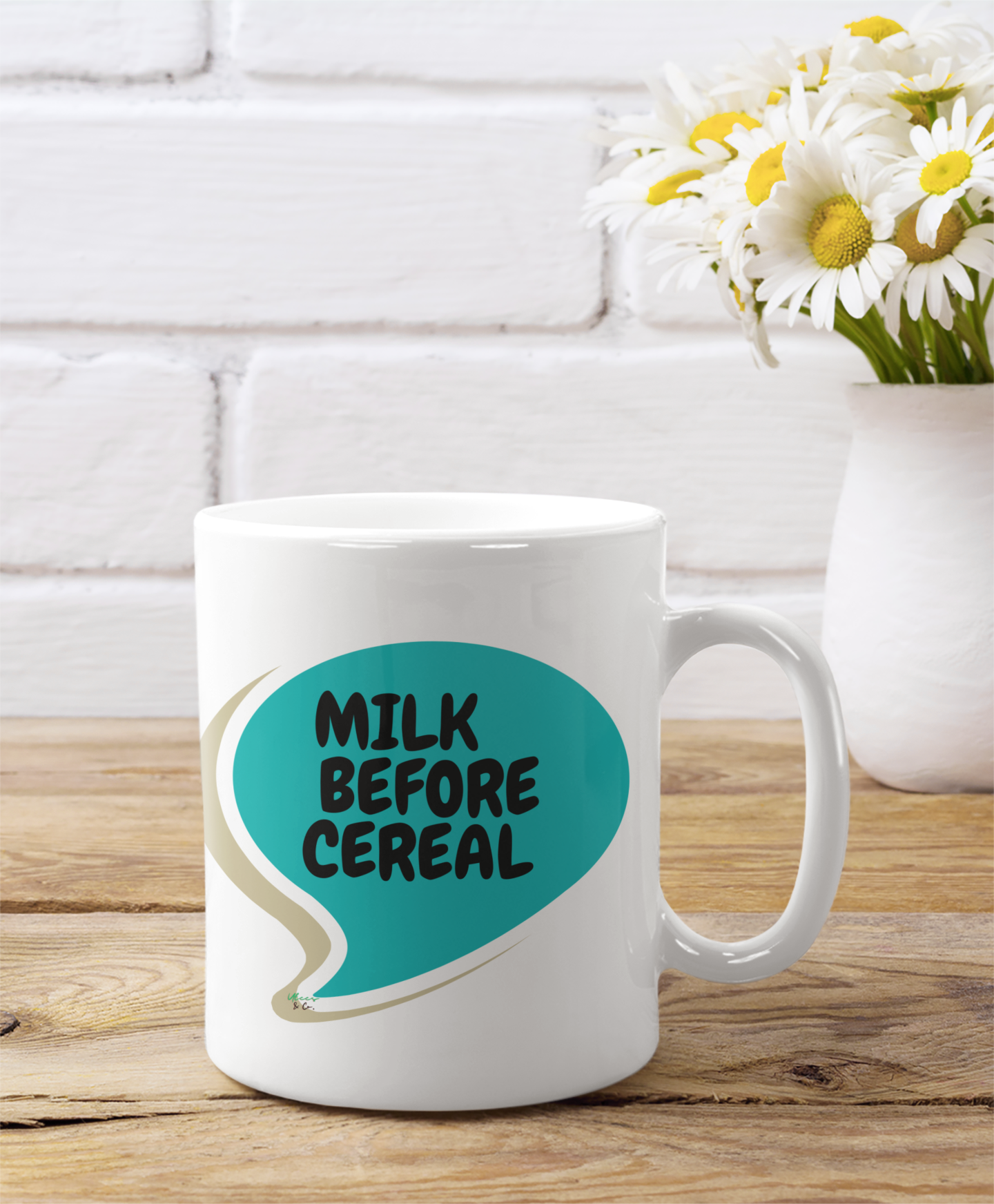 MILK BEFORE CEREAL COFFEE MUG IN SPEECH BUBBLE 11oz CERAMIC MUG COFFEE LOVER MUG FUNNY SAYINGS MUG SARCASTIC SAYINGS MUG GIFT CAFFEINE DRINKER