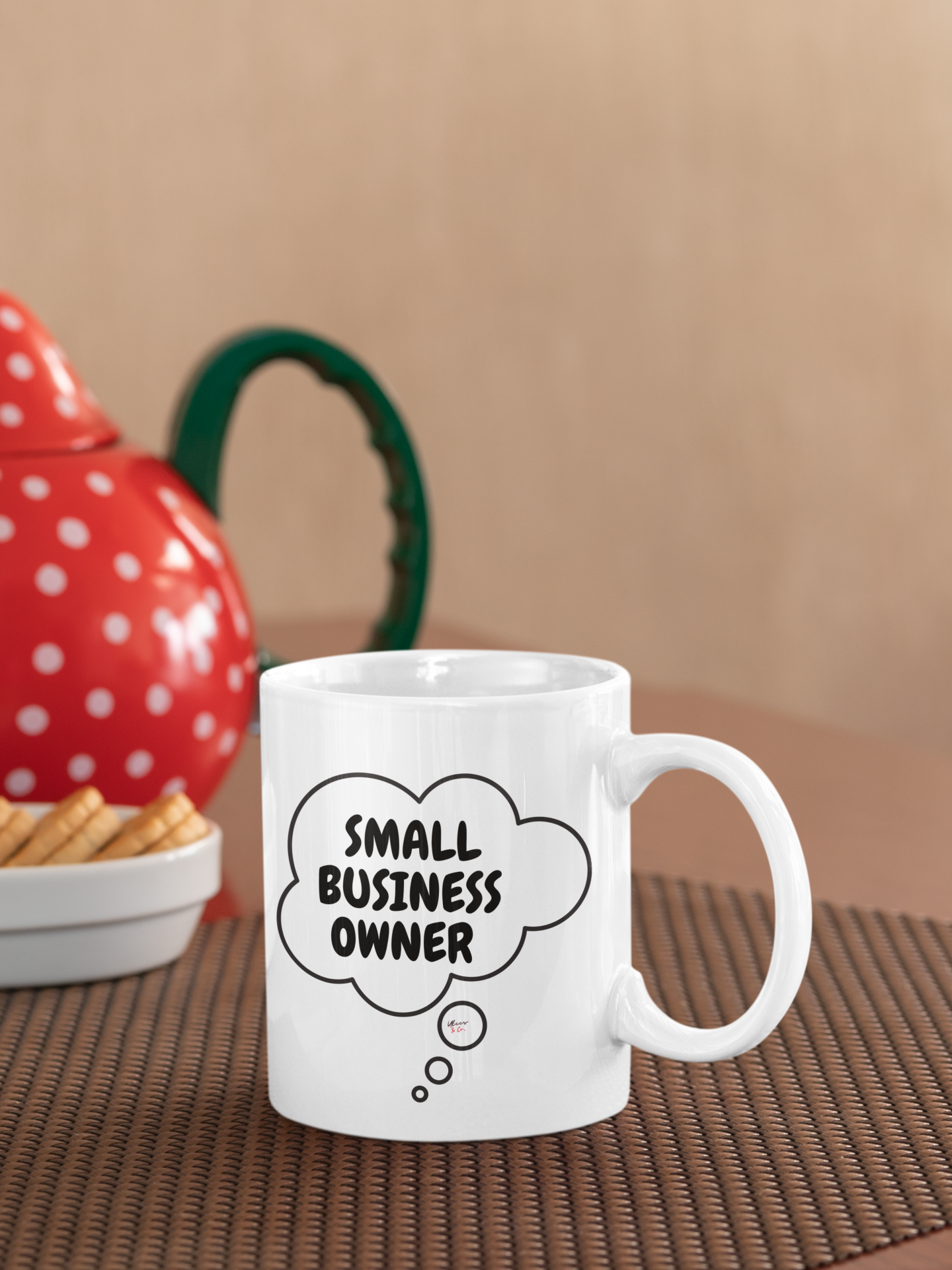 SMALL BUSINESS OWNER COFFEE MUG IN THOUGHT BUBBLE FOR BOSS GIFT COFFEE MUG FOR SMALL BUSINESS OWNER CERAMIC 11oz ENTREPRENEUR GIFT FOR COFFEE LOVER COFFEE MUG