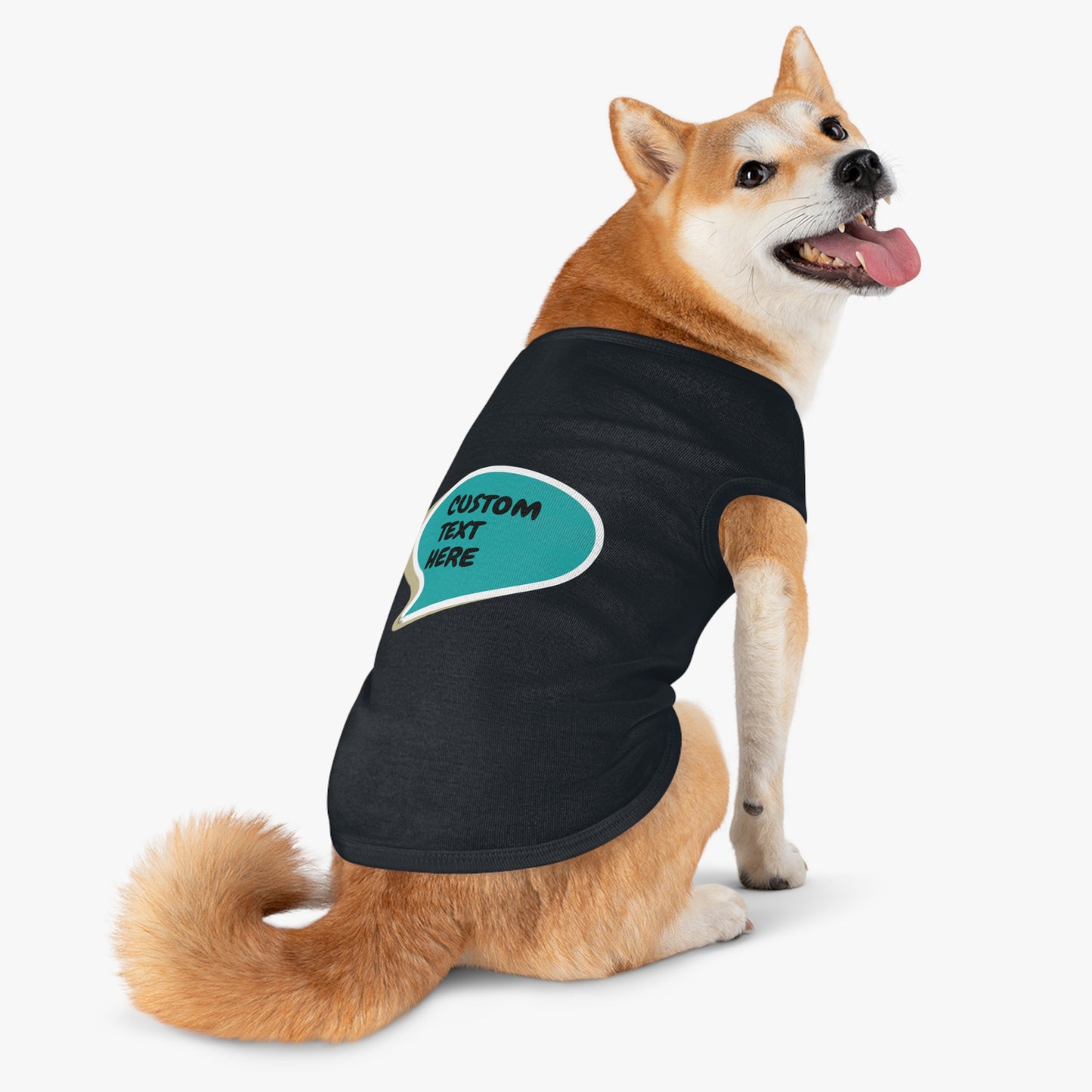 CUSTOMIZED PET TANK TOP TANK SHIRT IN SPEECH BUBBLE PERSONALIZED GRAPHIC UNISEX TANK T-SHIRT FOR DOGS SHIRTS GIFTS FOR CUSTOM PETS SHIRTS FOR PUPPIES DOG  CLOTHING