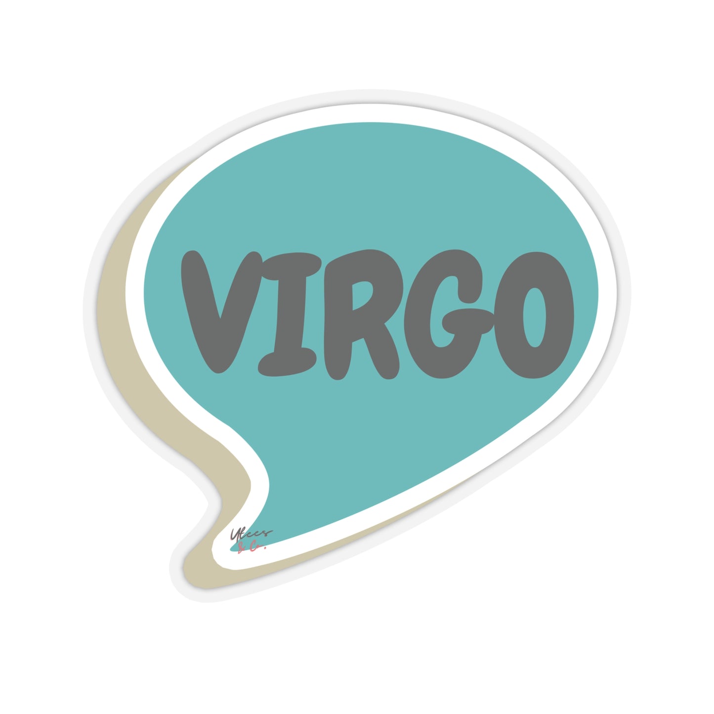 VIRGO ZODIAC SIGN STICKER IN SPEECH BUBBLE HOROSCOPE VIRGO SIGN STICKER OVERSIZED VIRGO SIGN STICKER