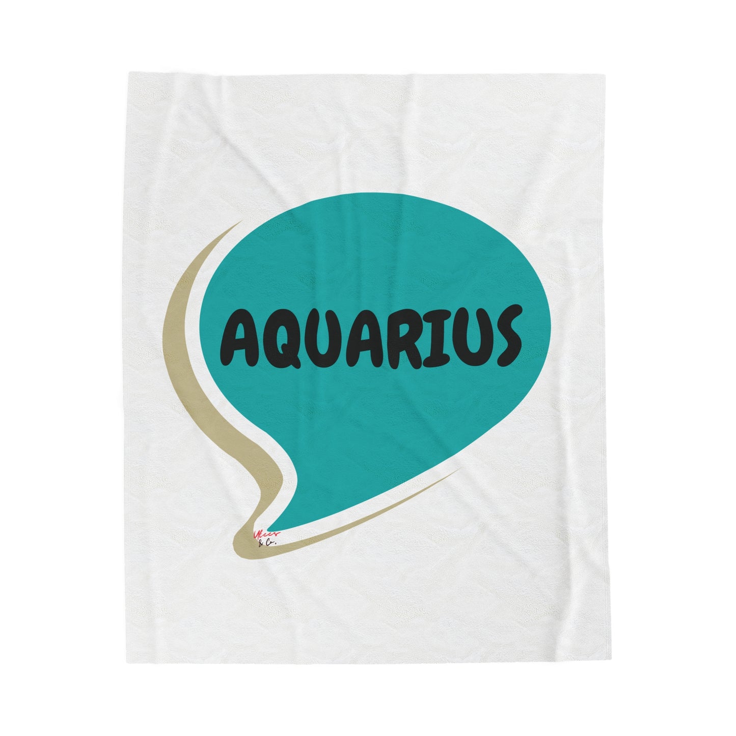 AQUARIUS ZODIAC SIGN IN SPEECH BUBBLE VELVETEEN PLUSH BLANKET BIRTHDAY ZODIAC AQUARIUS SIGN BLANKET HOROSCOPE BLANKET GIFT BLANKET