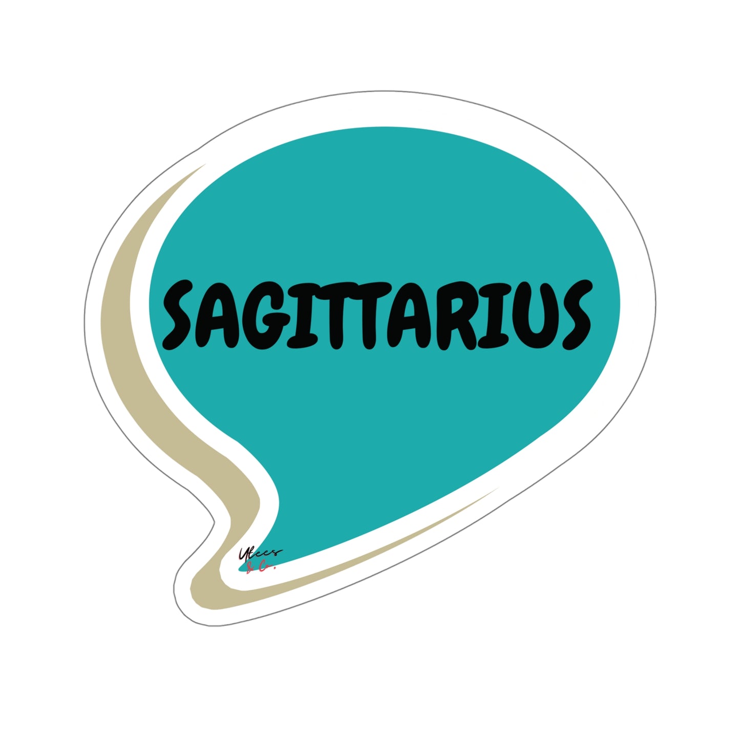 SAGITTARIUS ZODIAC SIGN STICKERS IN SPEECH BUBBLE WHITE STICKERS TRANSPARENT BIG STICKER SAGITTARIUS JOURNAL STICKERS STATIONARY STICKERS