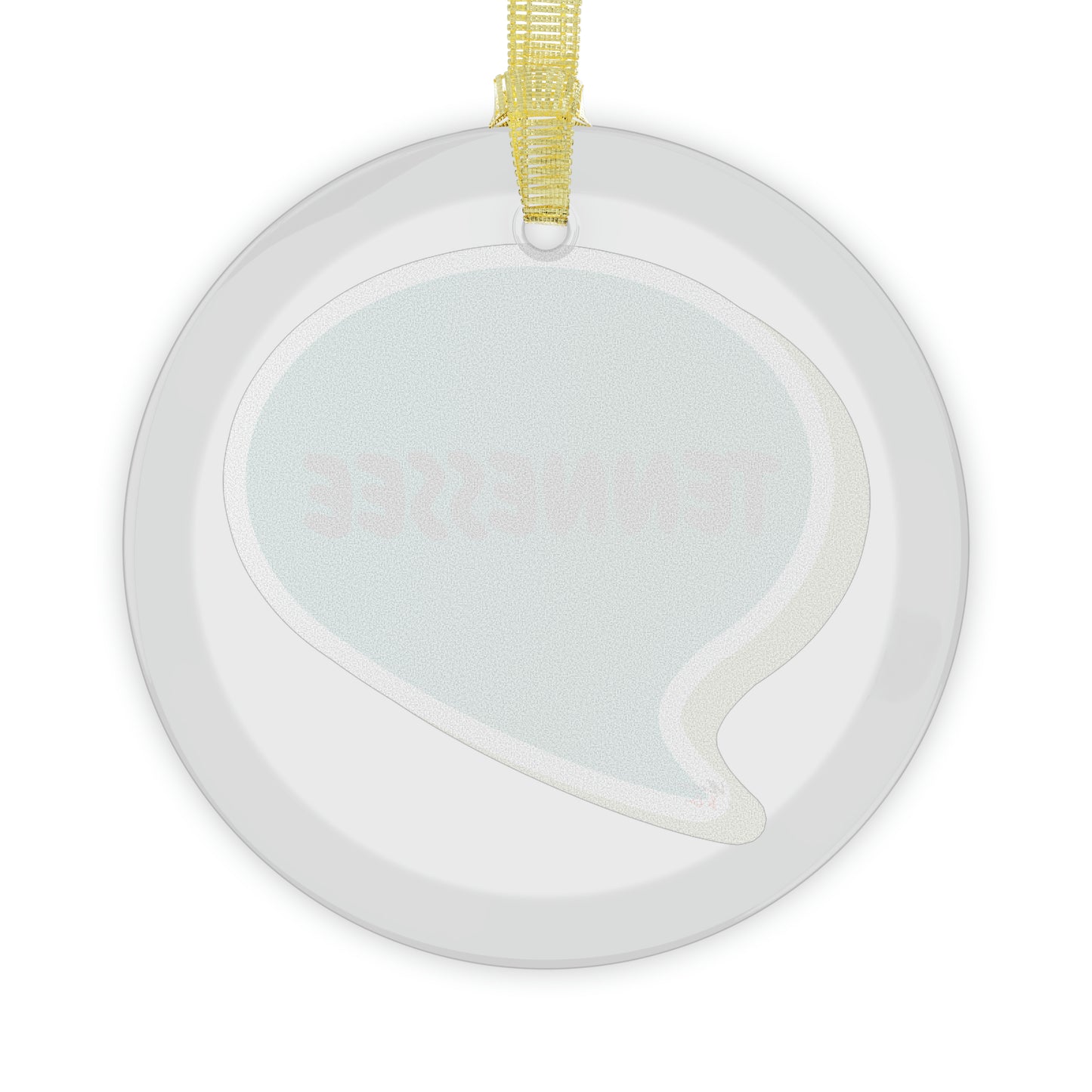 TENNESSEE GLASS ORNAMENT IN SPEECH BUBBLE FOR FAVORITE STATE DECORATION FOR CHRISTMAS DECOR FOR HOLIDAY DECORATION