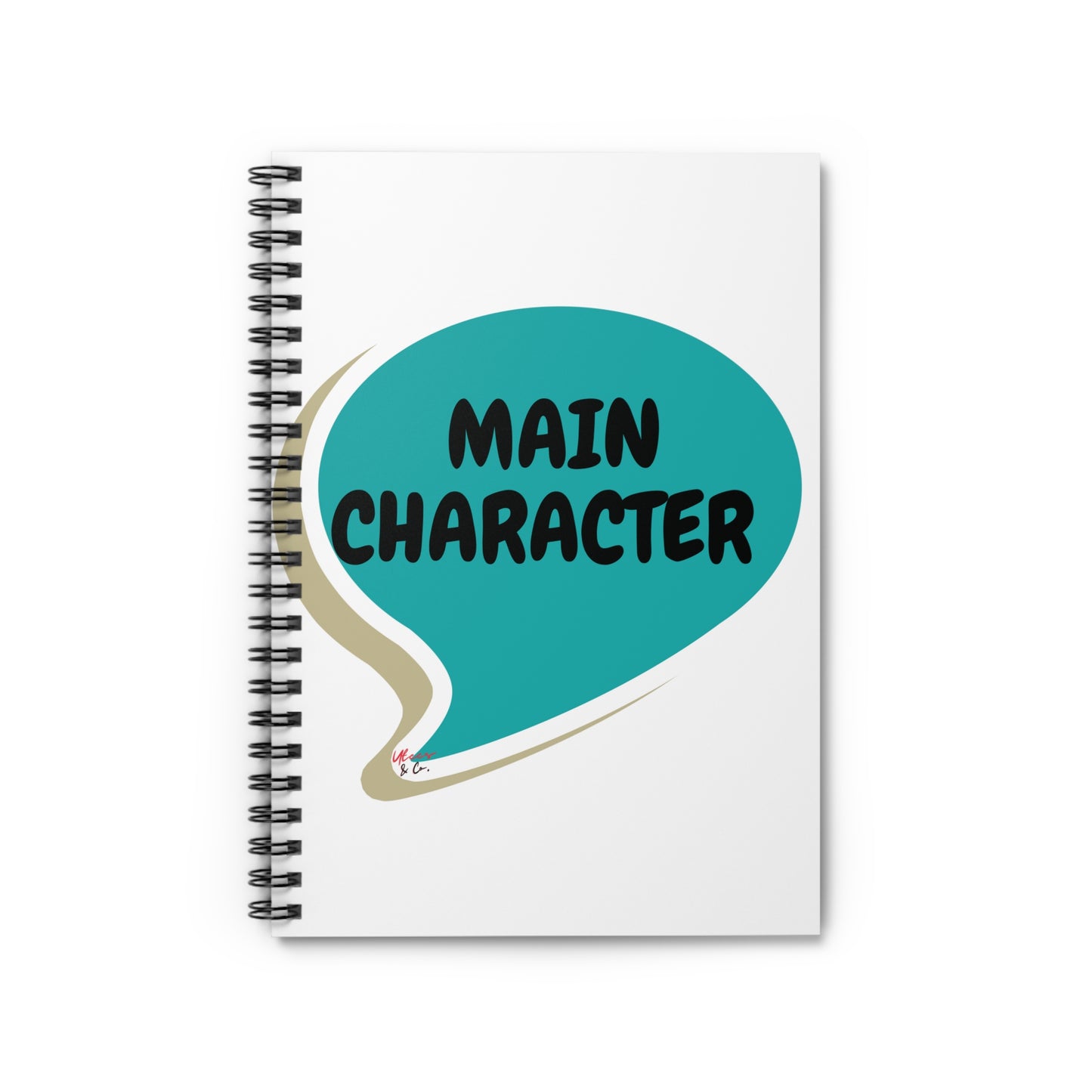 MAIN CHARACTER IN SPEECH BUBBLE SPIRAL NOTEBOOK-RULED LINES FUNNY SARCASTIC SARCASM SAYINGS GIFTS JOURNALS