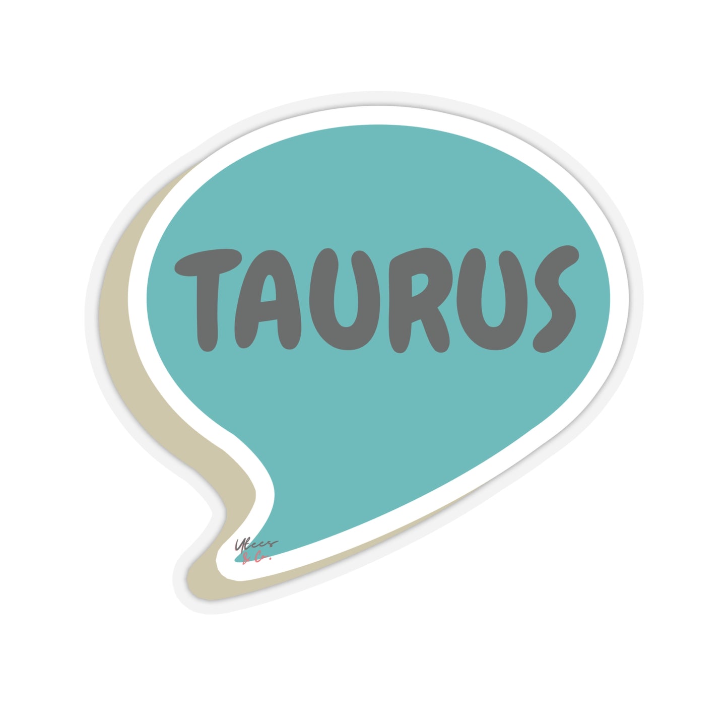 TAURUS ZODIAC SIGN STICKER IN SPEECH BUBBLE BIRTHDAY SIGNS STICKER HOROSCOPE TAURUS SIGN STICKER OVERSIZED STICKER ZODIAC BIRTHDAY TAURUS SIGN STICKER