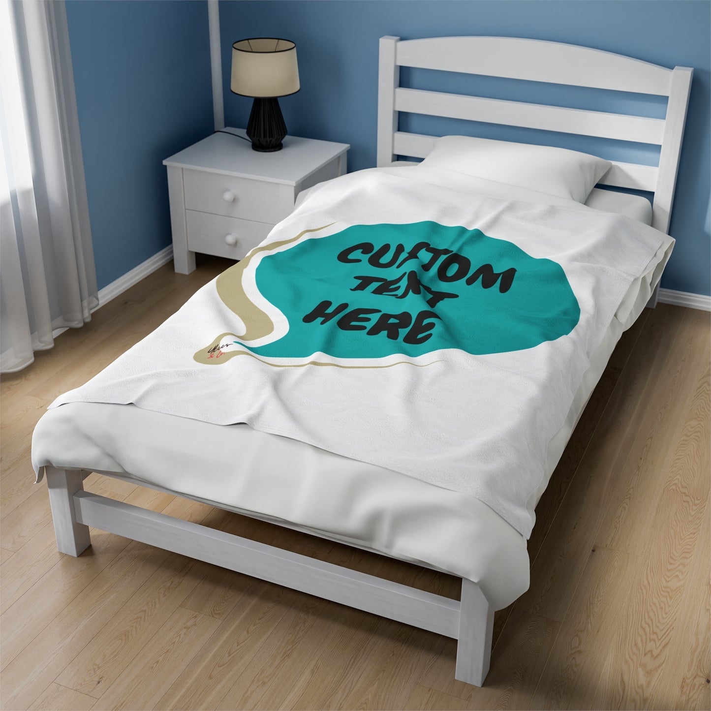 PERSONALIZE PLUSH BLANKET IN SPEECH BUBBLE CUSTOM VELVETEEN PLUSH BLANKET CUSTOMIZE BLANKET FOR GIFT