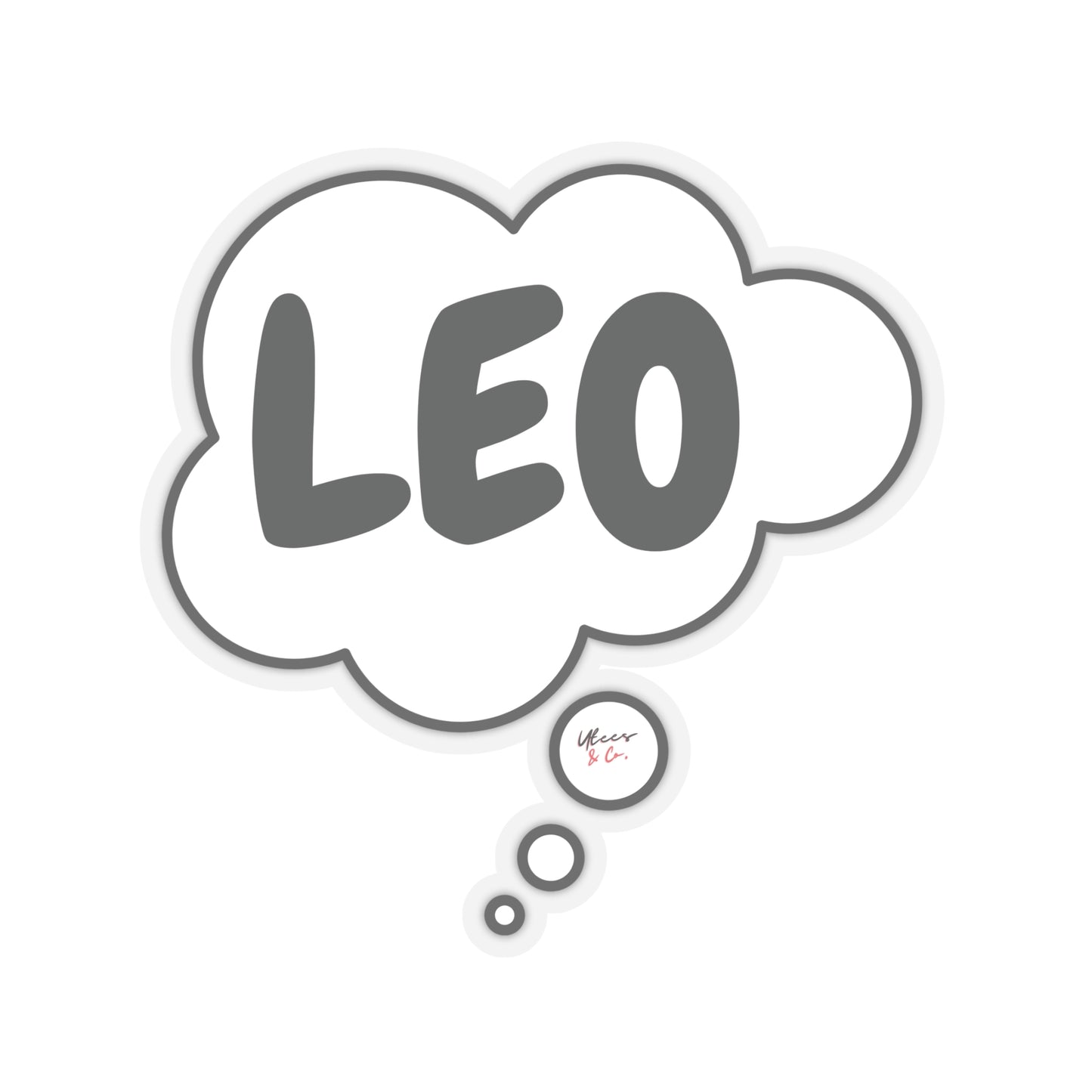 LEO ZODIAC SIGN OVERSIZED STICKER IN THOUGHT BUBBLE HOROSCOPE SIGN LEO ZODIAC BIRTHDAY SIGN STICKER JOURNAL STICKER STATIONARY STICKER