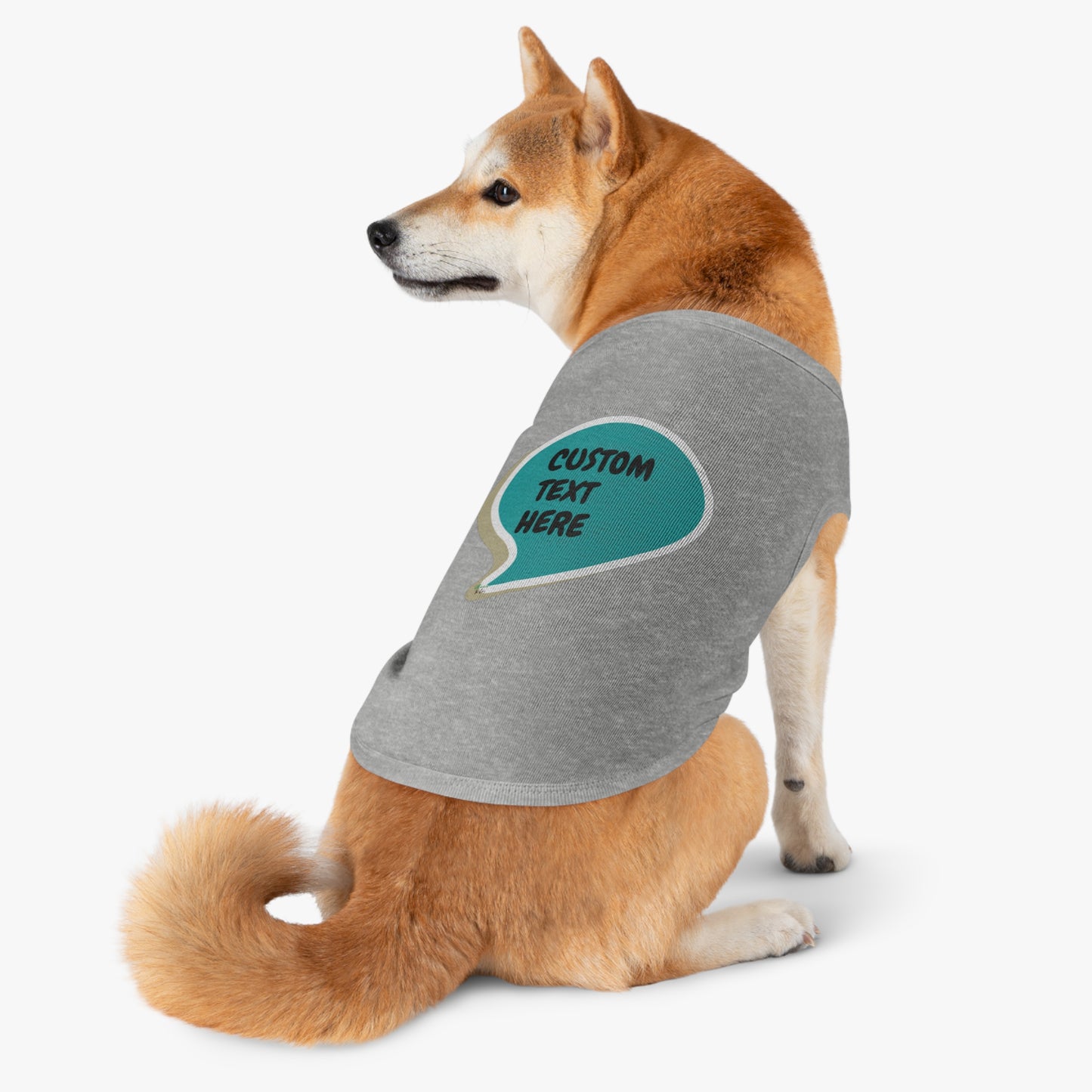CUSTOMIZED PET TANK TOP TANK SHIRT IN SPEECH BUBBLE PERSONALIZED GRAPHIC UNISEX TANK T-SHIRT FOR DOGS SHIRTS GIFTS FOR CUSTOM PETS SHIRTS FOR PUPPIES DOG  CLOTHING