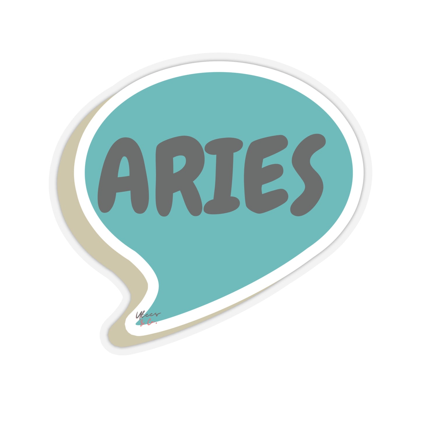 ARIES ZODIAC SIGN STICKER OVERSIZED IN SPEECH BUBBLE CUSTOMIZE STICKER GIFTS FOR STATIONARY OVERSIZED PERSONALIZED STICKER FOR JOURNALS SCRAPBOOKING STICKER ARIES BIRTHDAY SIGNS GIFT STICKERS