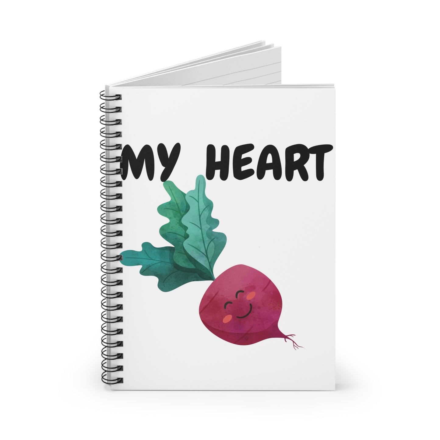 MY HEART BEET NOTEBOOK SPIRAL NOTEBOOK JOURNAL RULED LINE