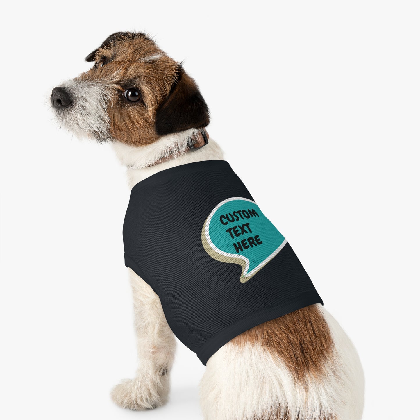 CUSTOMIZED PET TANK TOP TANK SHIRT IN SPEECH BUBBLE PERSONALIZED GRAPHIC UNISEX TANK T-SHIRT FOR DOGS SHIRTS GIFTS FOR CUSTOM PETS SHIRTS FOR PUPPIES DOG  CLOTHING
