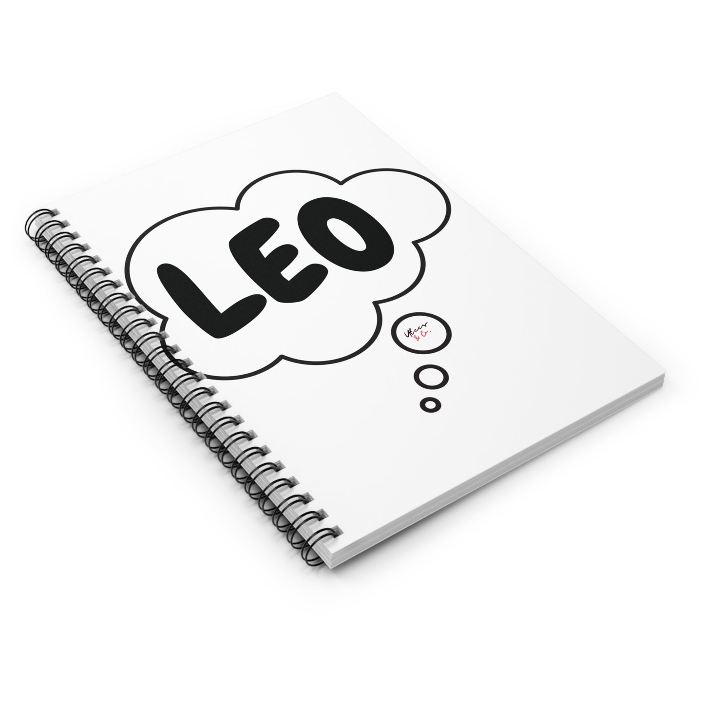 LEO ZODIAC SIGN SPIRAL NOTEBOOK IN THOUGHT BUBBLE LEO BIRTHDAY SIGN HOROSCOPE SPIRAL NOTEBOOK