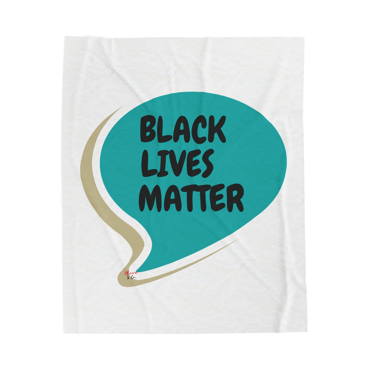 BLACK LIVES MATTER BLANKET IN SPEECH BUBBLE BLM BLANKET BLACK LIVES MATTER VELVETEEN PLUSH BLANKET