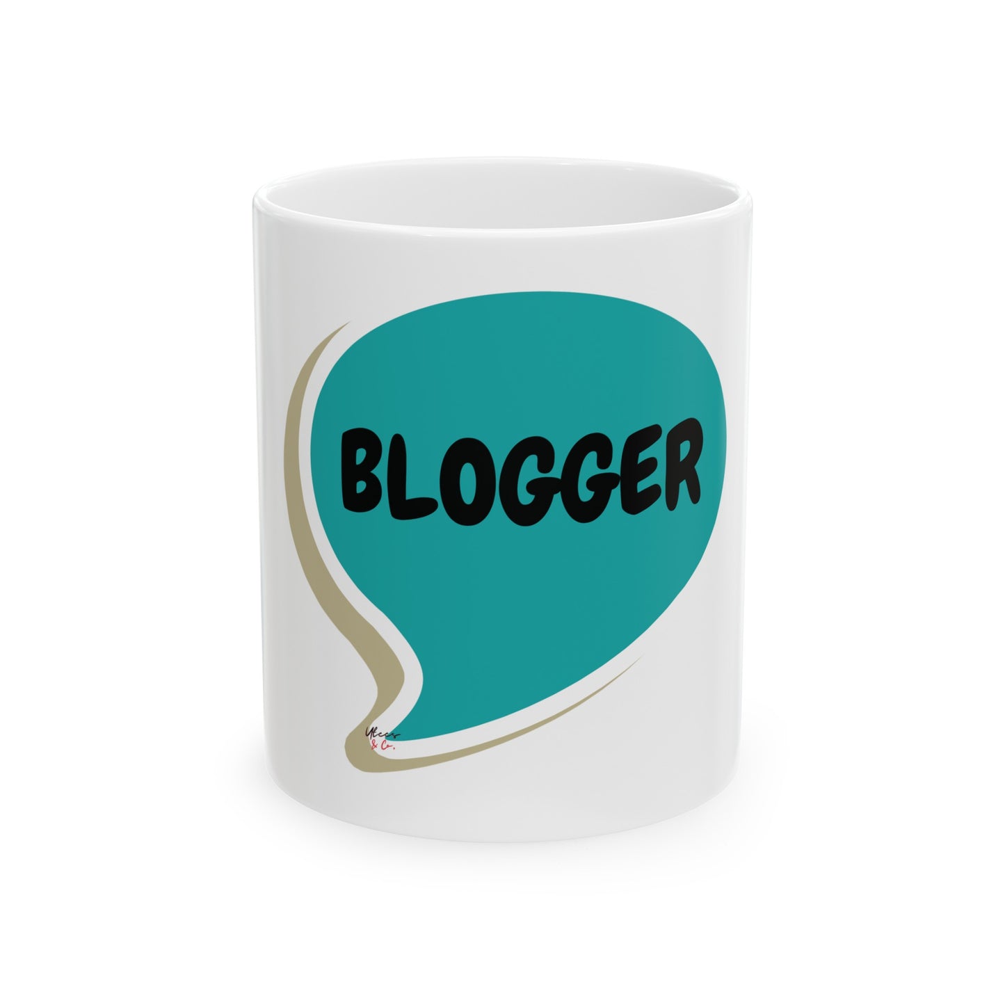 BLOGGER GIFT COFFEE MUG IN SPEECH BUBBLE CERAMIC 11oz INFLUENTIAL CREATIVES INFLUENCER GIFT COFFEE MUG FOR SOCIAL MEDIA BLOGGER CREATORS