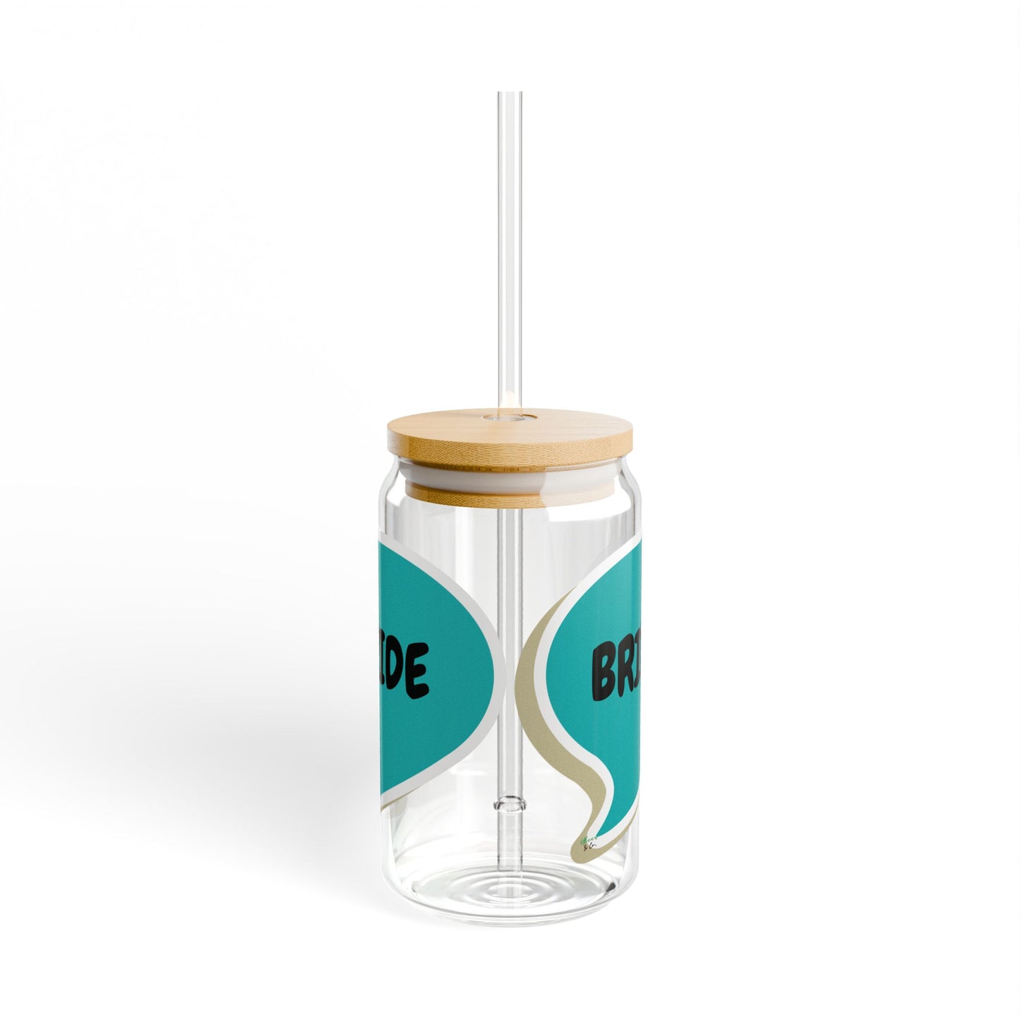 BRIDE SIPPER GLASS 16oz SPEECH BUBBLE WEDDING FAVORS GLASSWARE ICED GLASS WEDDING GIFT ICED COFFEE GLASSES BACHELORETTE GIFT DRINKWARE FIANCÉE GIFT FOR BRIDAL PARTY FUTURE BRIDE CAN TUMBLERS