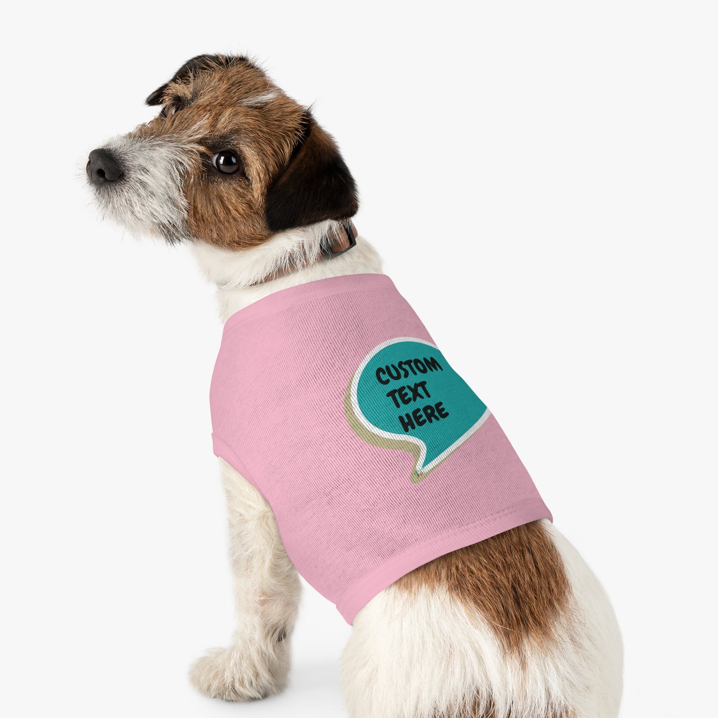 CUSTOMIZED PET TANK TOP TANK SHIRT IN SPEECH BUBBLE PERSONALIZED GRAPHIC UNISEX TANK T-SHIRT FOR DOGS SHIRTS GIFTS FOR CUSTOM PETS SHIRTS FOR PUPPIES DOG  CLOTHING