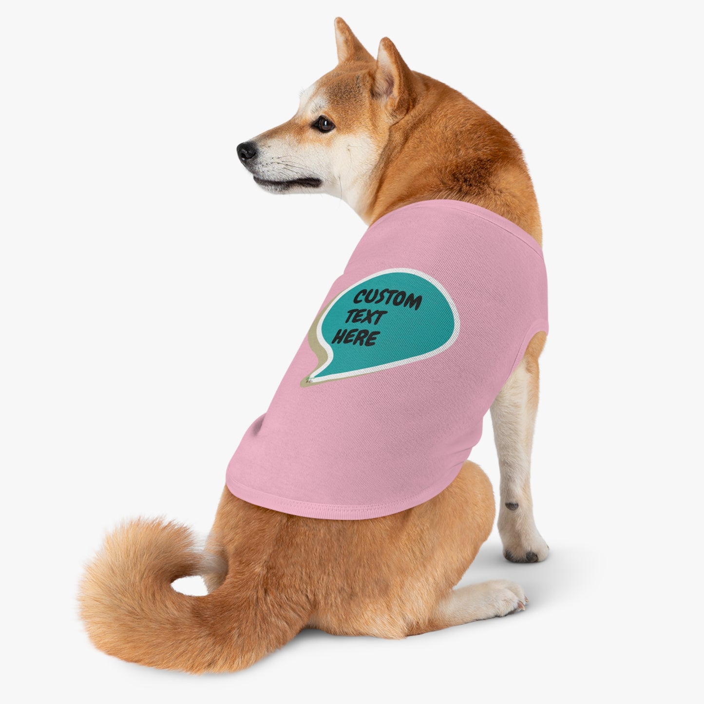 CUSTOMIZED PET TANK TOP TANK SHIRT IN SPEECH BUBBLE PERSONALIZED GRAPHIC UNISEX TANK T-SHIRT FOR DOGS SHIRTS GIFTS FOR CUSTOM PETS SHIRTS FOR PUPPIES DOG  CLOTHING