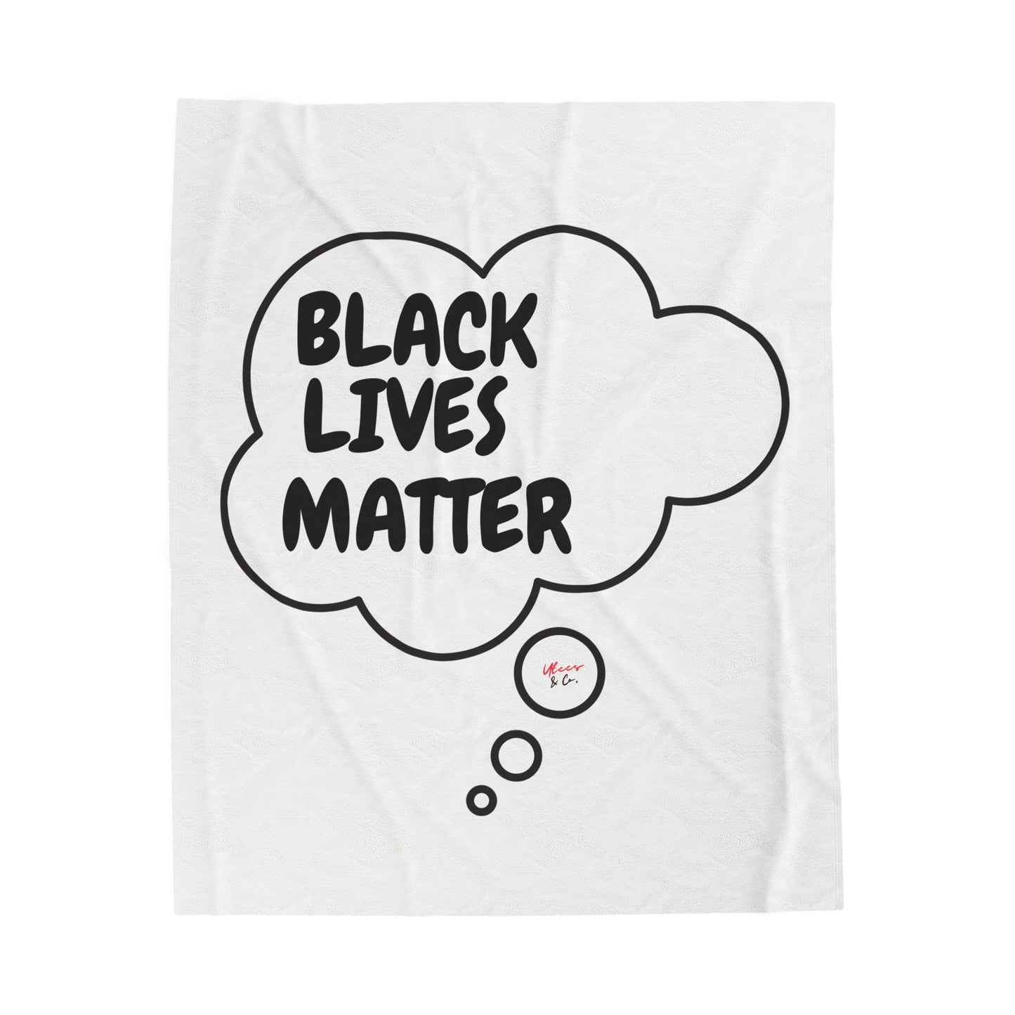 BLACK LIVES MATTER BLANKET IN THOUGHT BUBBLE BLM BLANKET BLACK LIVES MATTER VELVETEEN PLUSH BLANKET