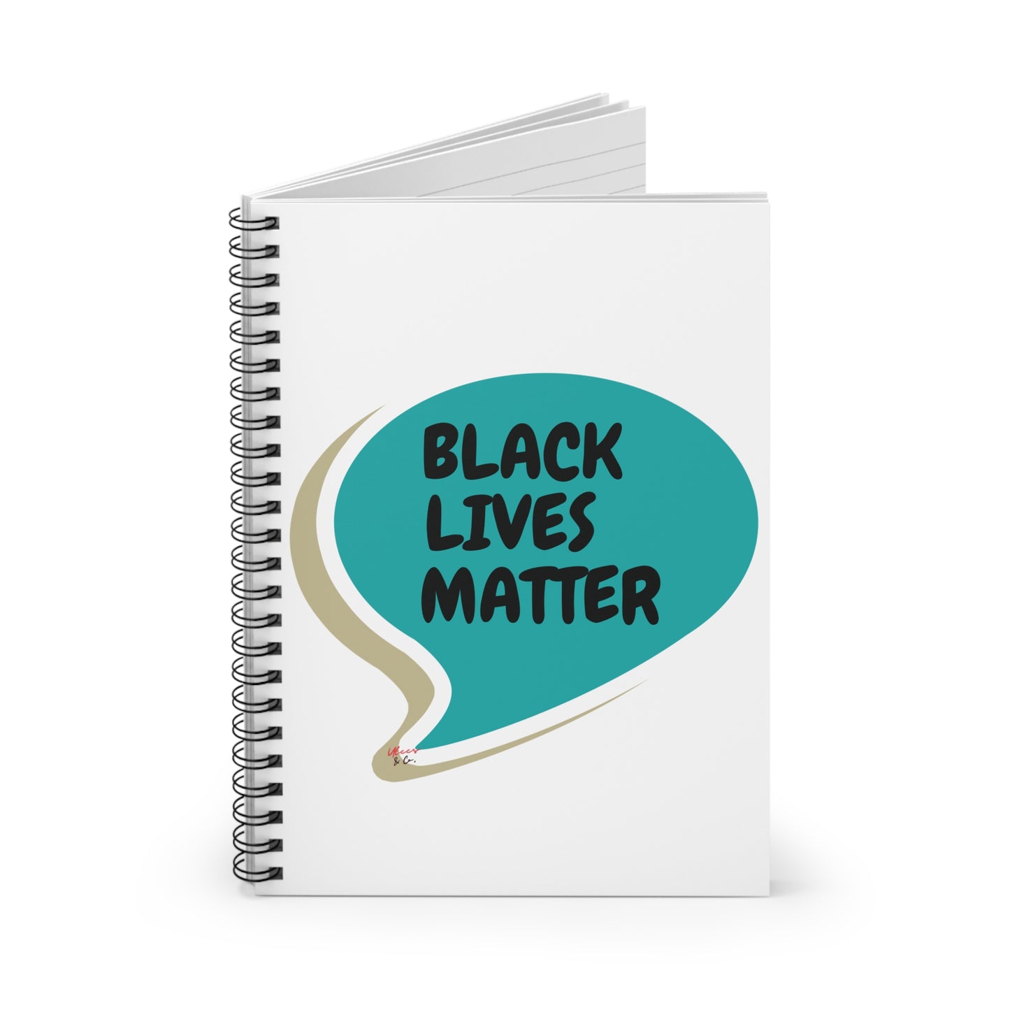 BLACK LIVES MATTER NOTEBOOK IN SPEECH BUBBLE BLM SPIRAL NOTEBOOK RULED LINE BLACK LIVES MATTER NOTEBOOK