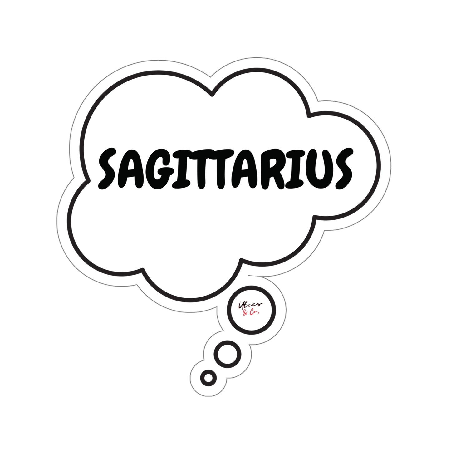 SAGITTARIUS ZODIAC SIGN HOROSCOPE ASTROLOGY IN THOUGHT BUBBLE OVERSIZED SINGLE STICKER SAGITTARIUS ZODIAC SIGNS STATIONARY STICKERS WHITE STICKER TRANSPARENT STICKER SCRAPBOOKING STICKER SAGITTARIUS BIRTHDAY SIGNS GIFT STICKERS