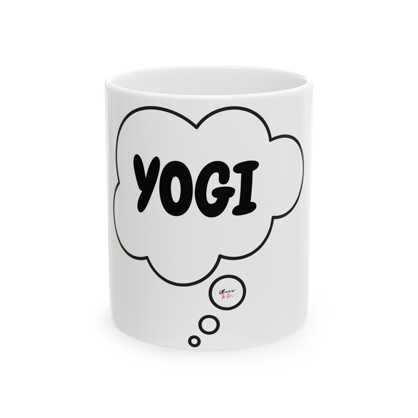 YOGI COFFEE MUG GIFT FOR YOGI IN THOUGHT BUBBLE CERAMIC 11oz YOGA STUDENTS COFFEE LOVER COFFEE MUG GIFT