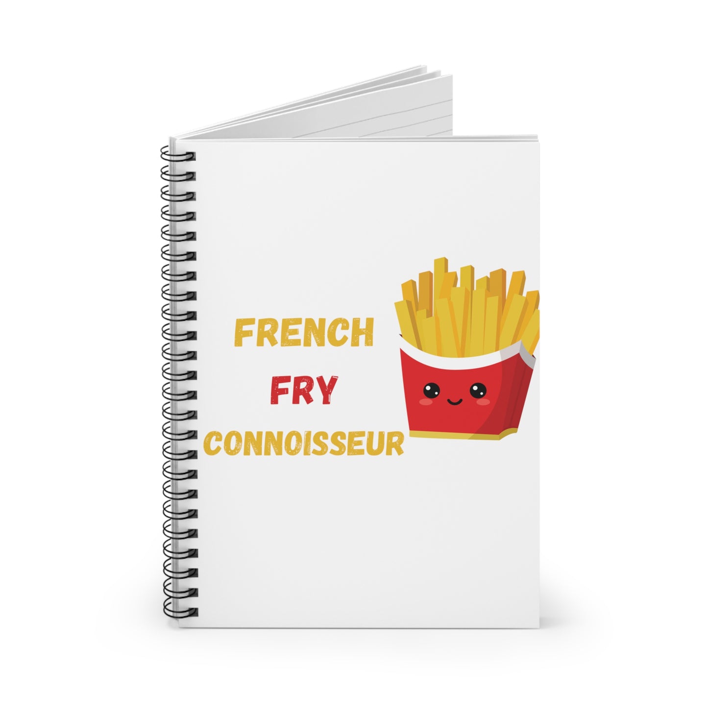 FRENCH FRY CONNOISSEUR NOTEBOOK SPIRAL RULED LINE NOTEBOOK