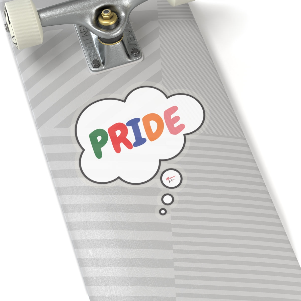 PRIDE RAINBOW BIG STICKER IN THOUGHT BUBBLE LGBTQ 6X6 BIG STICKER PRIDE MONTH CELEBRATION