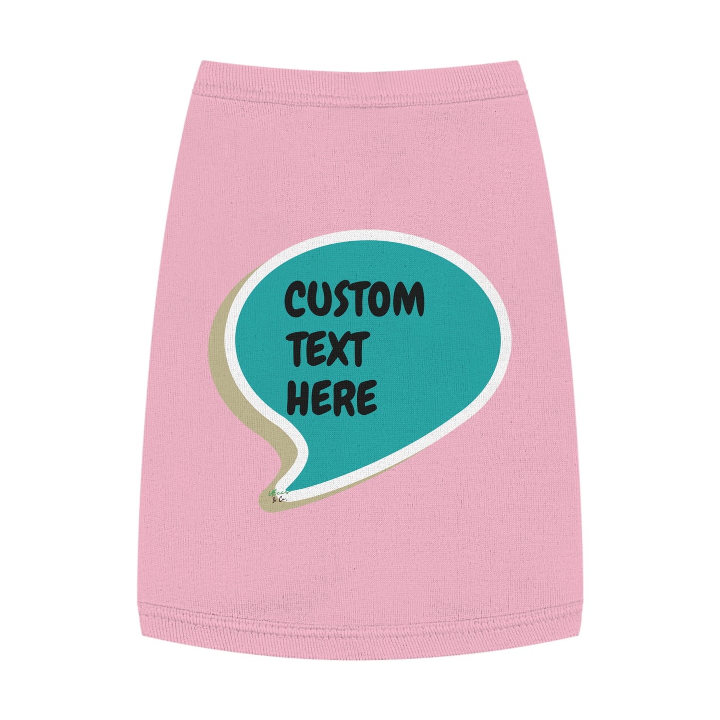CUSTOMIZED PET TANK TOP TANK SHIRT IN SPEECH BUBBLE PERSONALIZED GRAPHIC UNISEX TANK T-SHIRT FOR DOGS SHIRTS GIFTS FOR CUSTOM PETS SHIRTS FOR PUPPIES DOG  CLOTHING