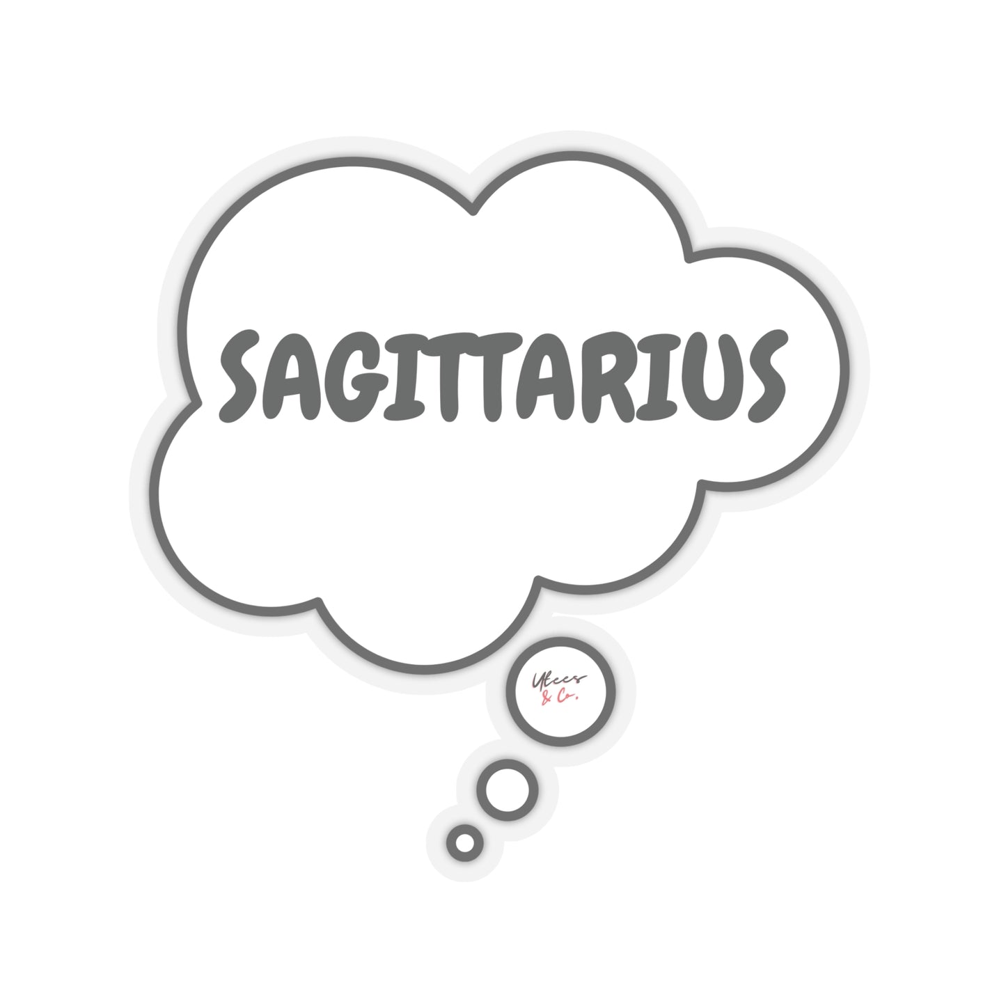 SAGITTARIUS ZODIAC SIGN HOROSCOPE ASTROLOGY IN THOUGHT BUBBLE OVERSIZED SINGLE STICKER SAGITTARIUS ZODIAC SIGNS STATIONARY STICKERS WHITE STICKER TRANSPARENT STICKER SCRAPBOOKING STICKER SAGITTARIUS BIRTHDAY SIGNS GIFT STICKERS