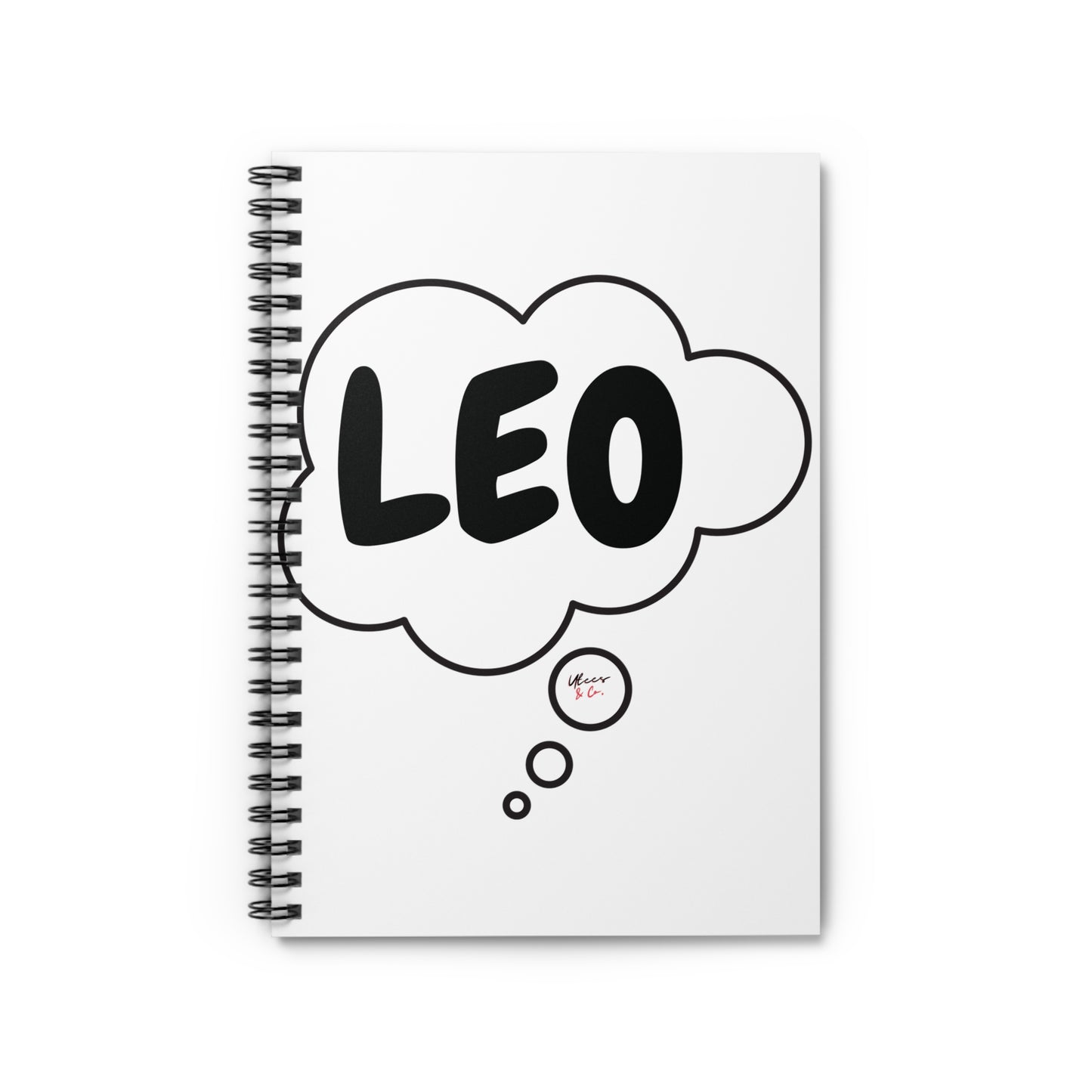 LEO ZODIAC SIGN SPIRAL NOTEBOOK IN THOUGHT BUBBLE LEO BIRTHDAY SIGN HOROSCOPE SPIRAL NOTEBOOK