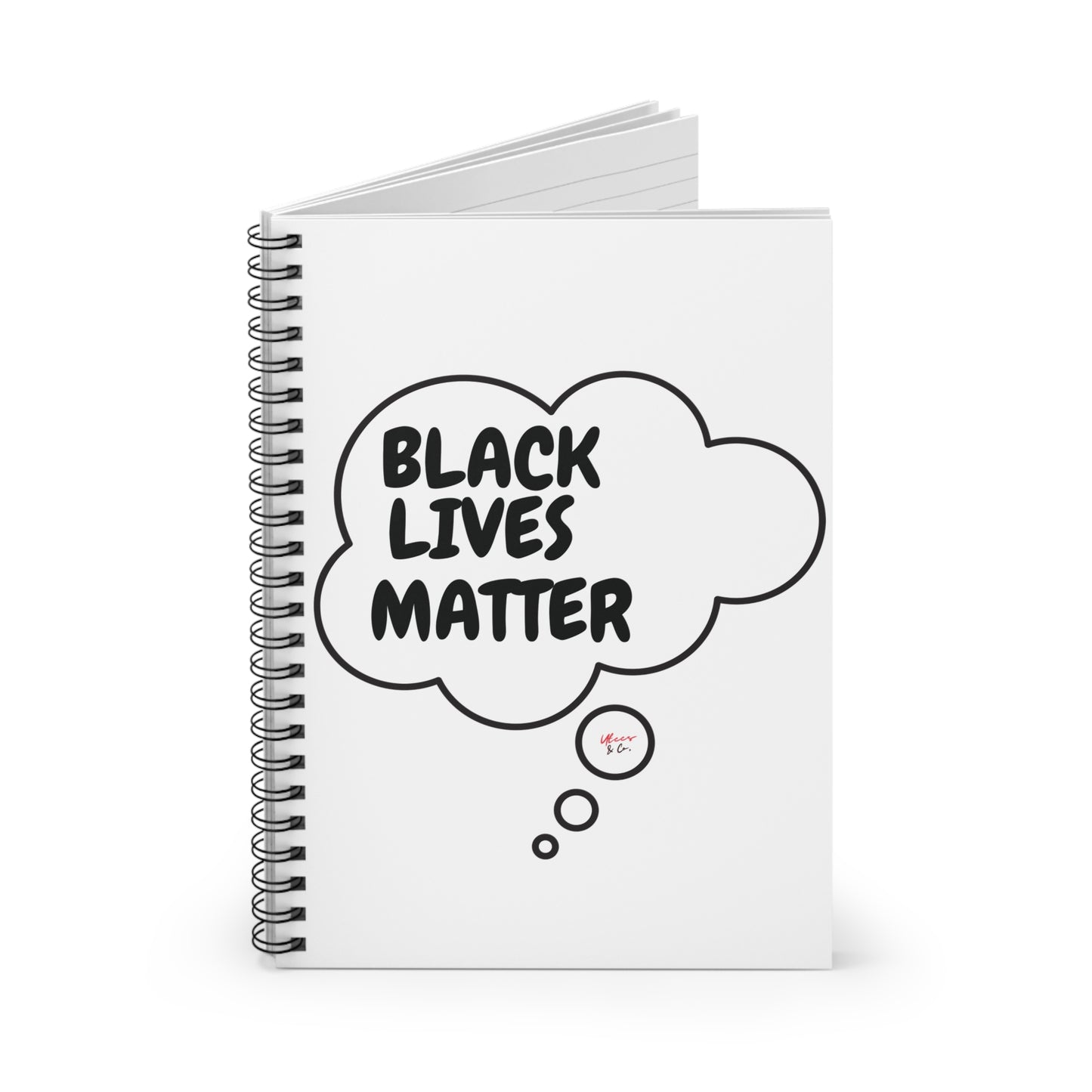 BLACK LIVES MATTER NOTEBOOK IN THOUGHT BUBBLE BLM SPIRAL NOTEBOOK RULED LINE BLACK LIVES MATTER NOTEBOOK