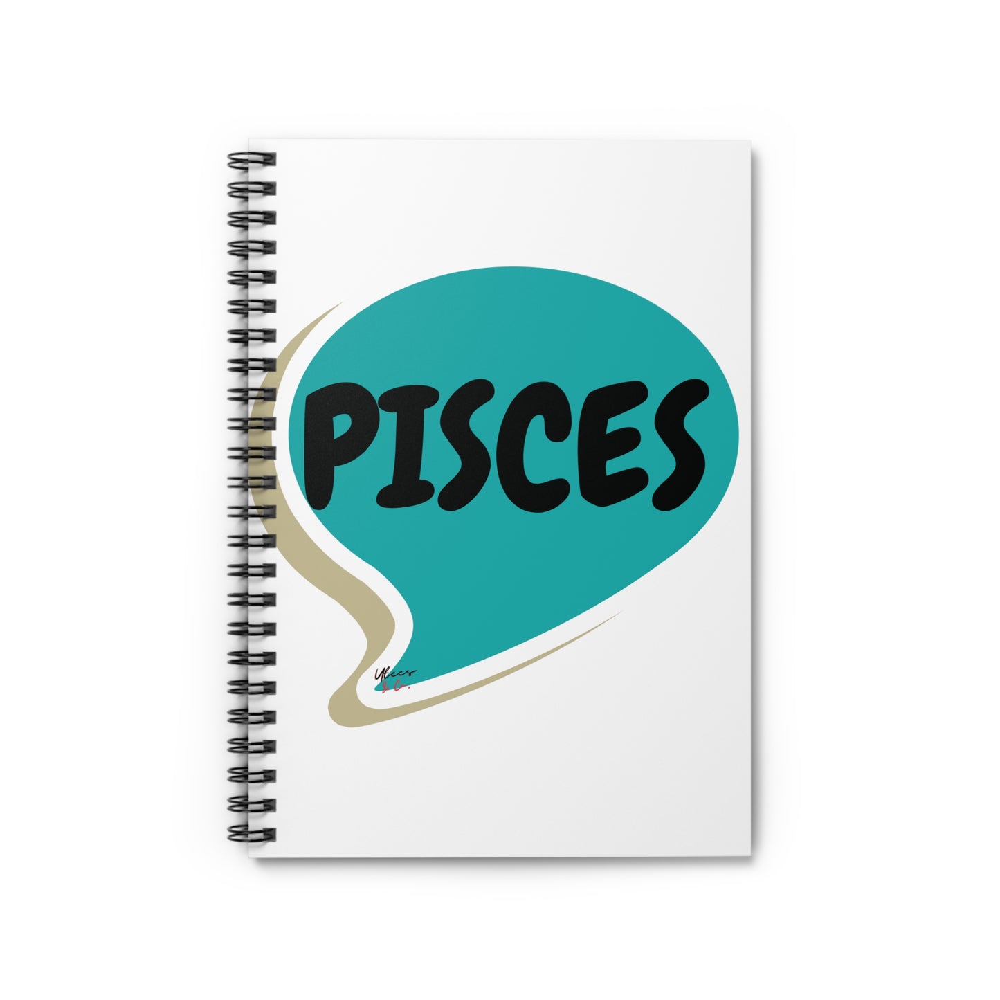 PISCES ZODIAC SIGN SPIRAL NOTEBOOK IN SPEECH BUBBLE PISCES BIRTHDAY SIGN HOROSCOPE SPIRAL NOTEBOOK