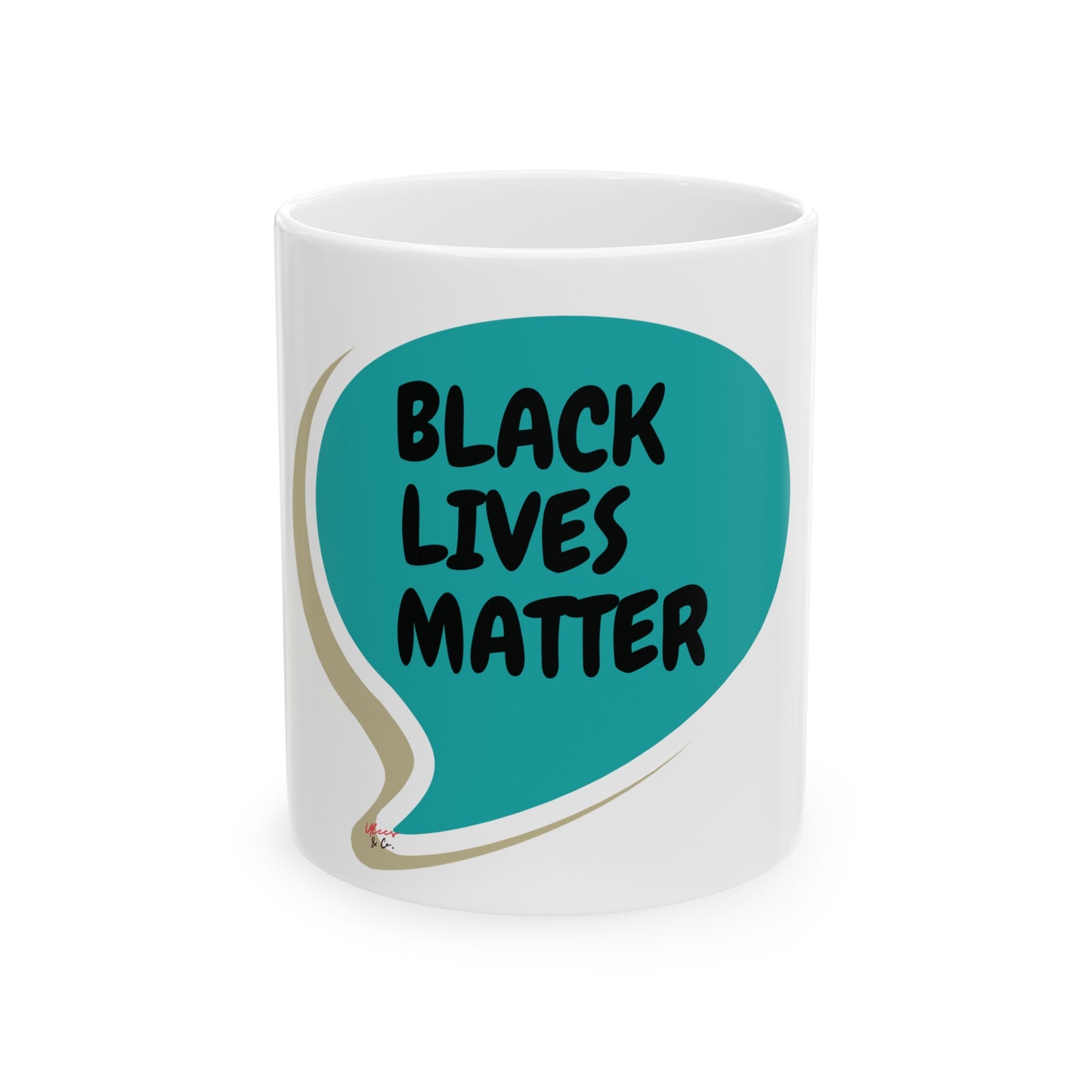 BLACK LIVES MATTER COFFEE MUG IN SPEECH BUBBLE EQUALITY CERAMIC MUG 11oz